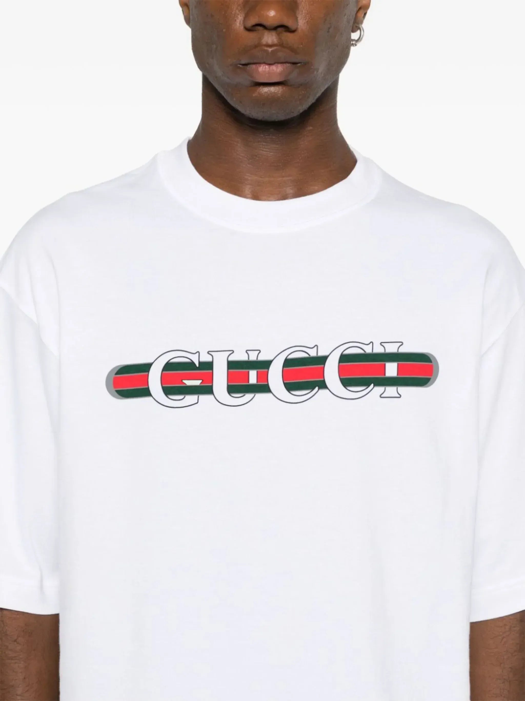 Gucci Baumwoll-T-Shirt mit Logo-Print