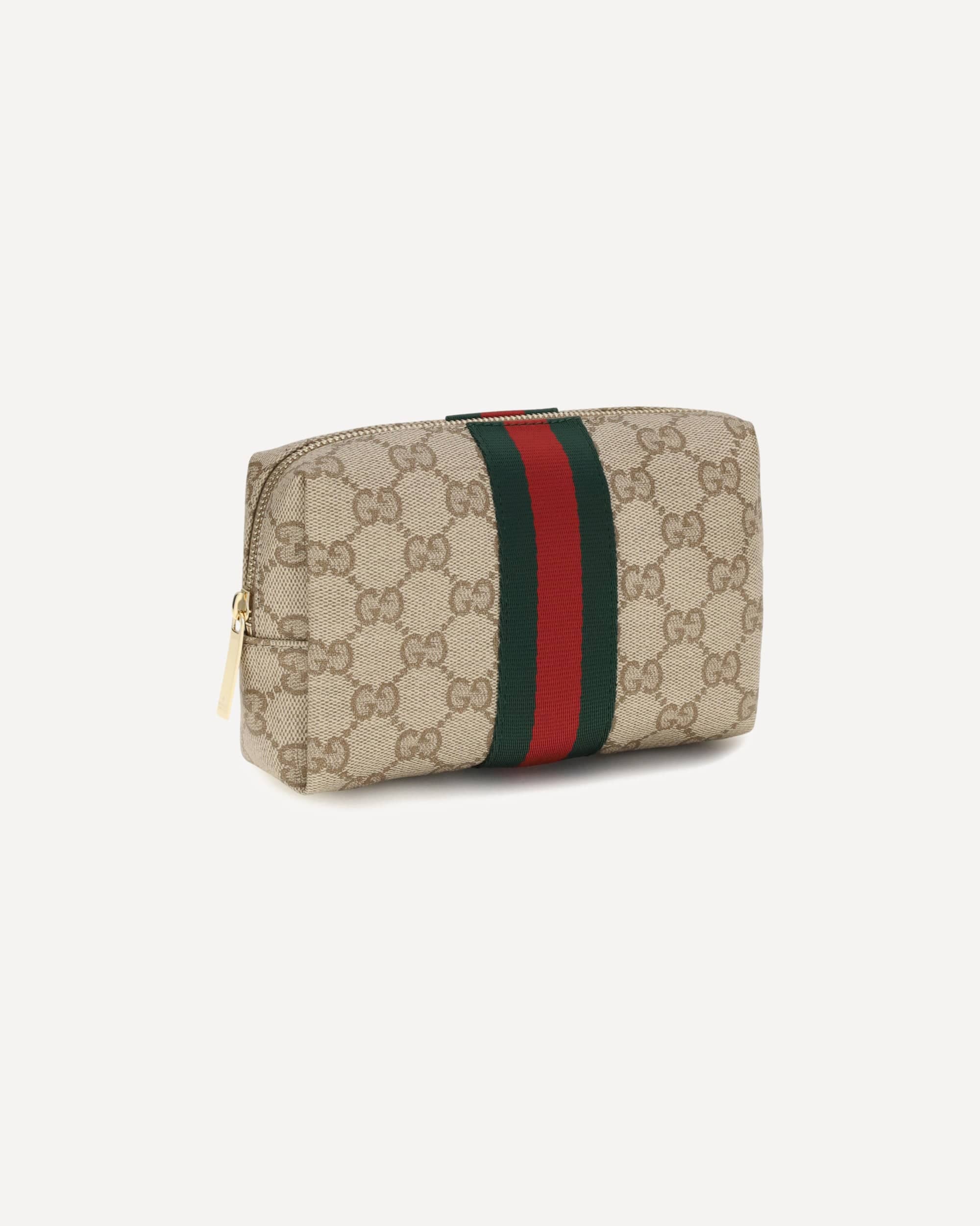 Gucci Gucci Medium Beauty Case With Web Stripe