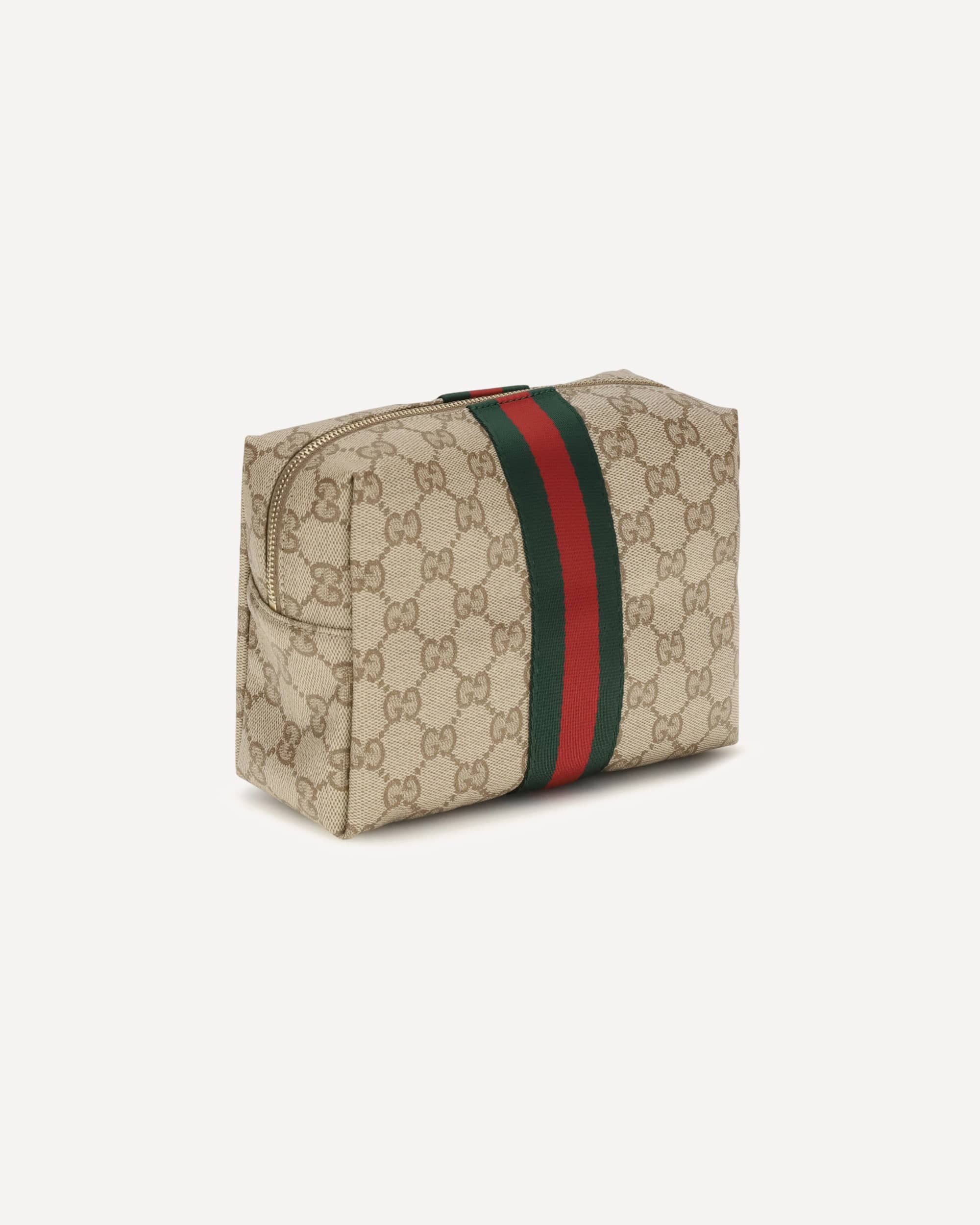 Gucci Gucci Medium Beauty Case With Web Stripe