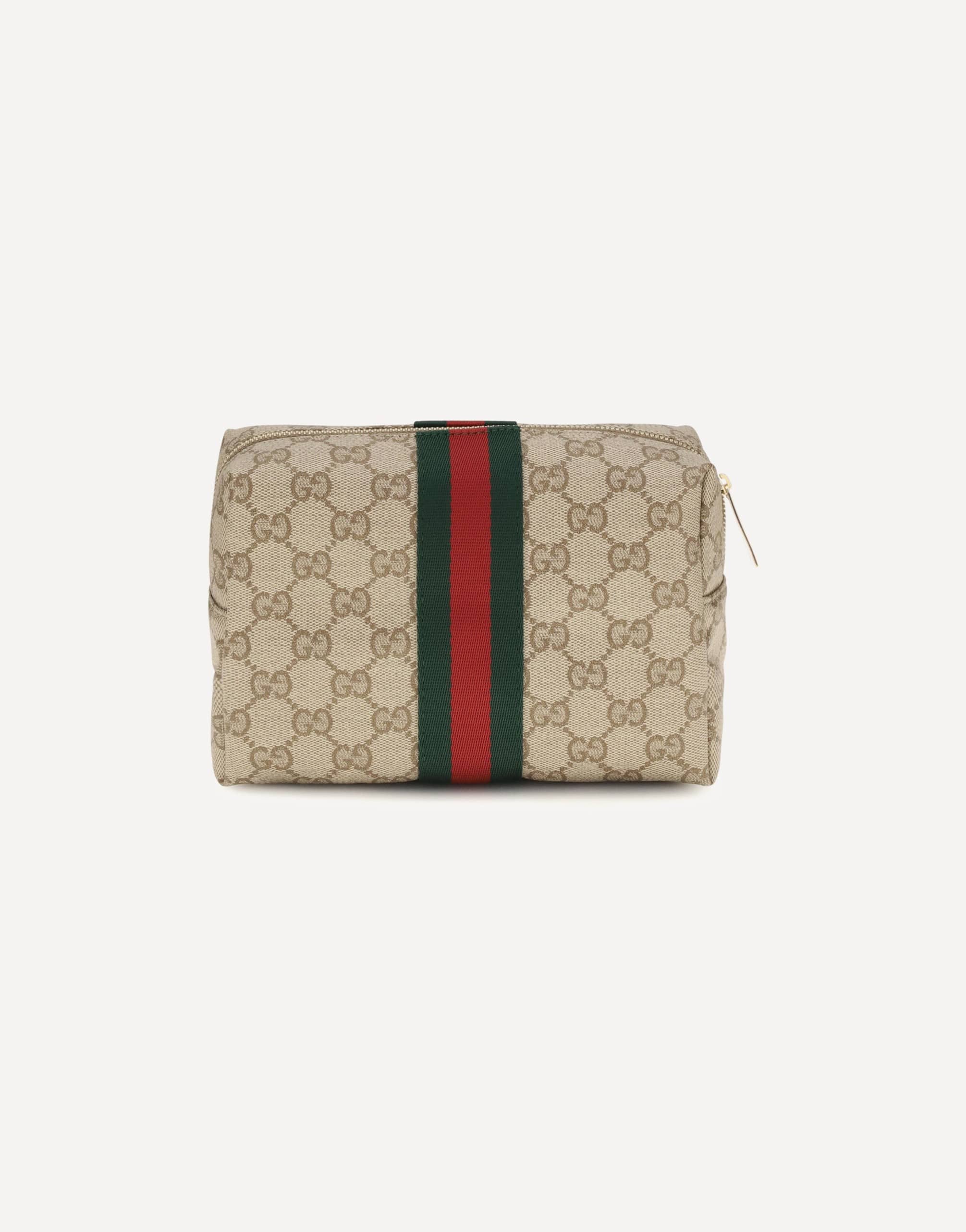 Gucci Gucci Medium Beauty Case With Web Stripe