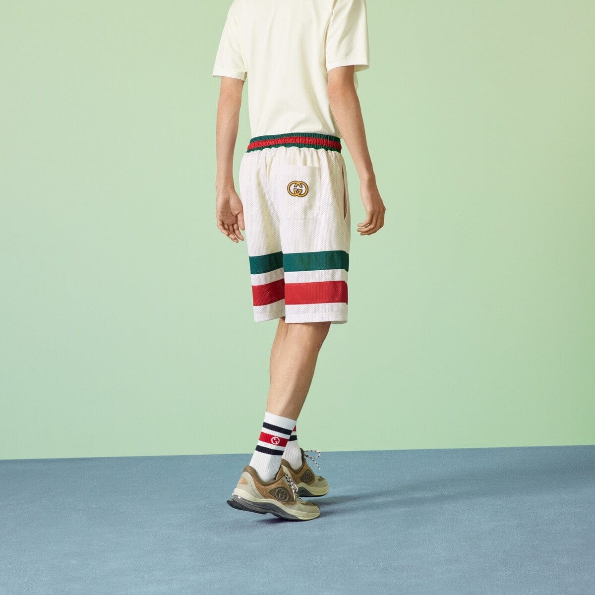 Gucci Mesh Logo Shorts