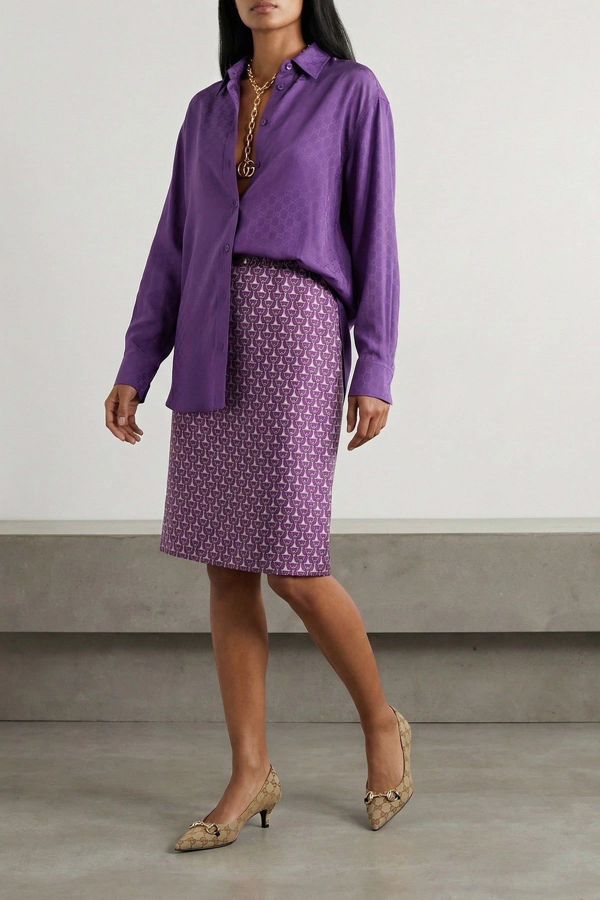 Gucci Morsetto Print Skirt - alternate view