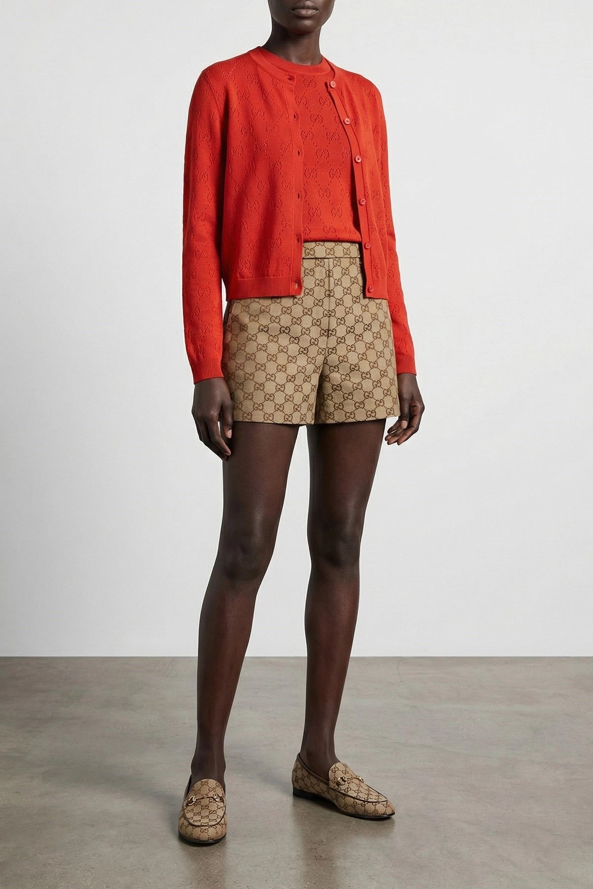 Gucci كارديغان GG بتصميم شبكي مفتوح - alternate view