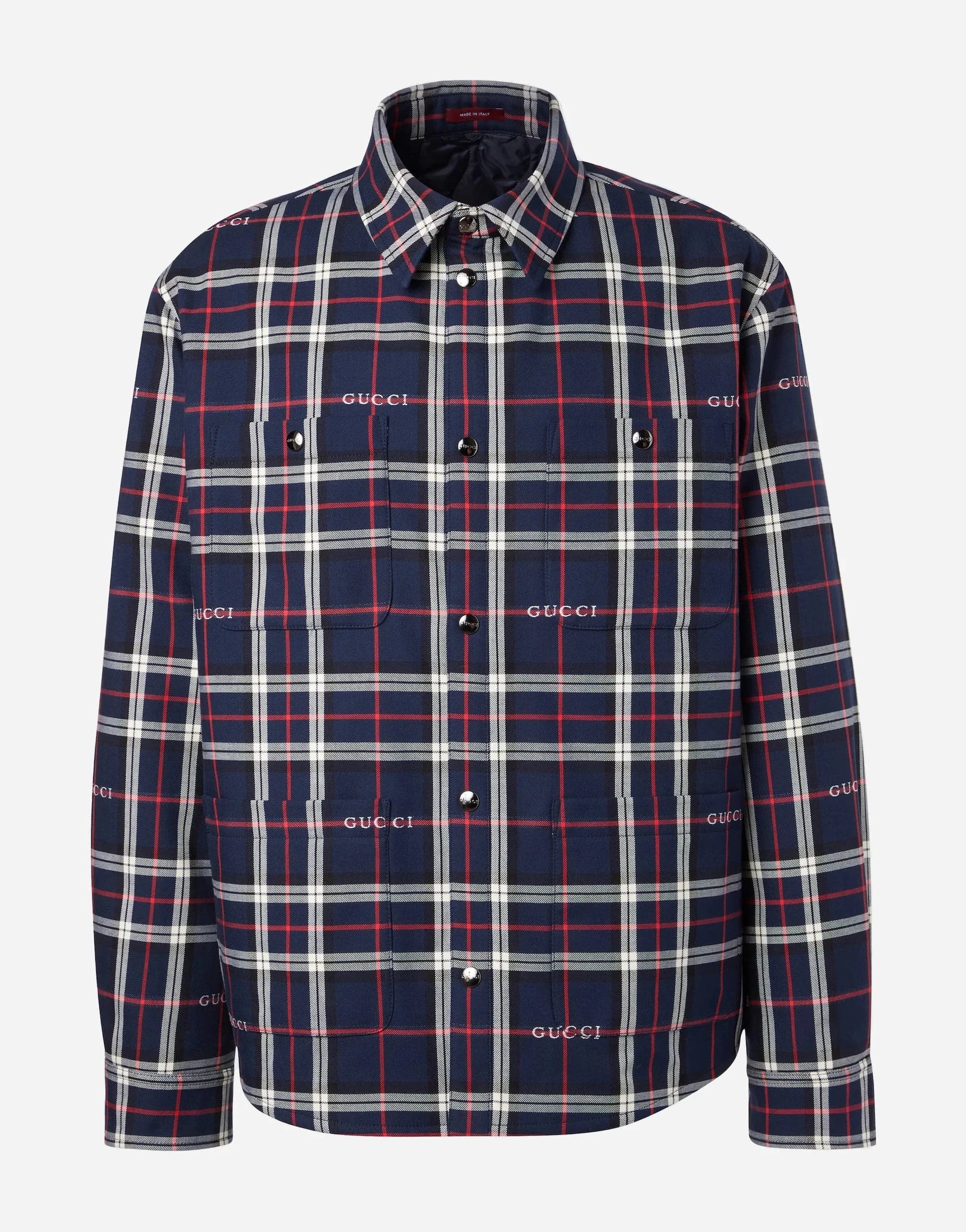 Gucci Tartan Jacquard Padded Cotton Shirt