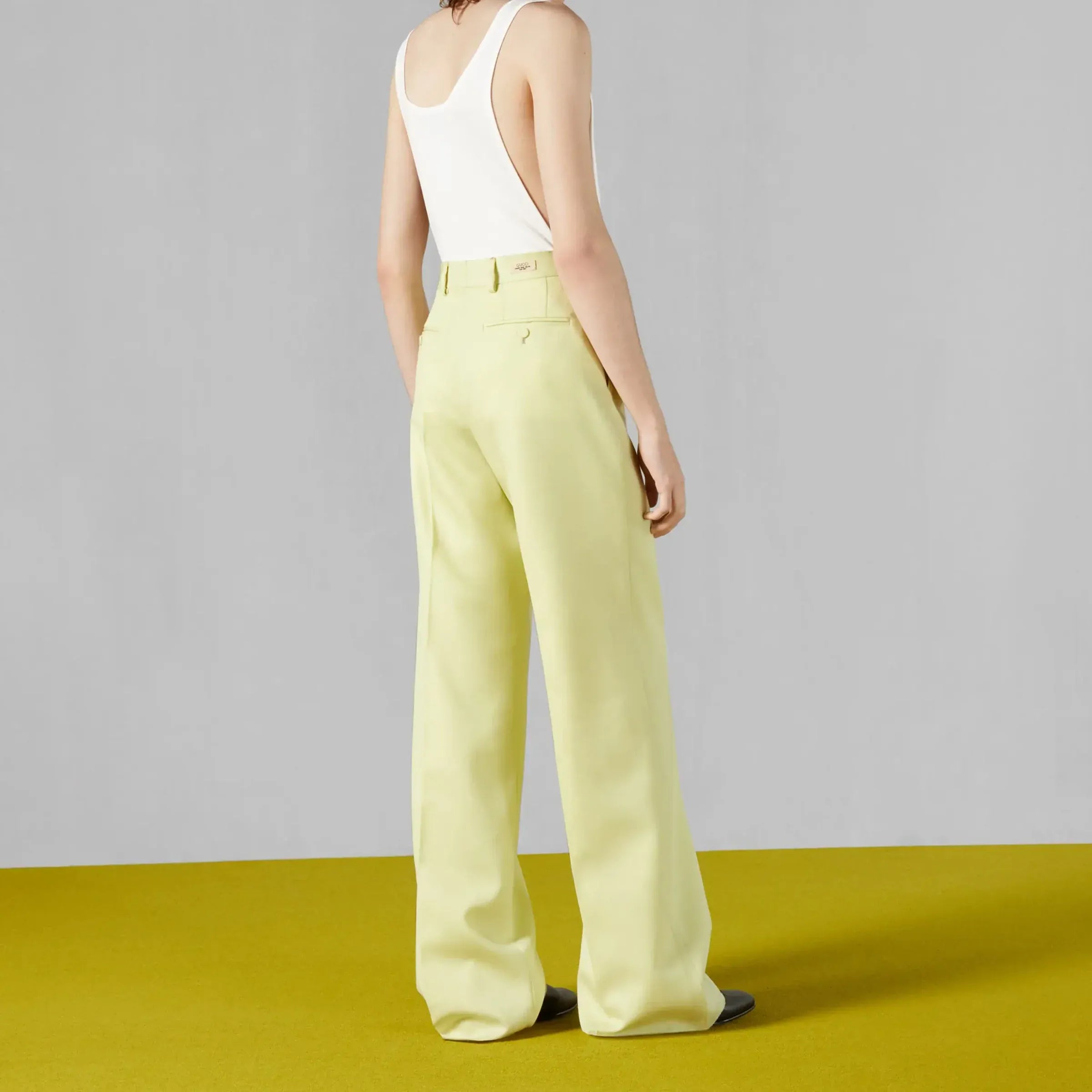 Gucci Pleated Twill Wide-Leg Pants