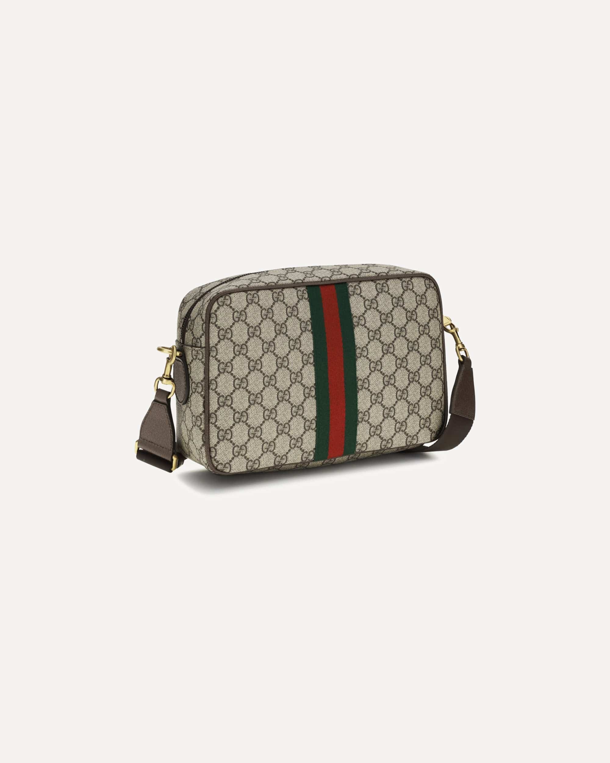 Gucci Printed Canvas Gg Shoulder Bag