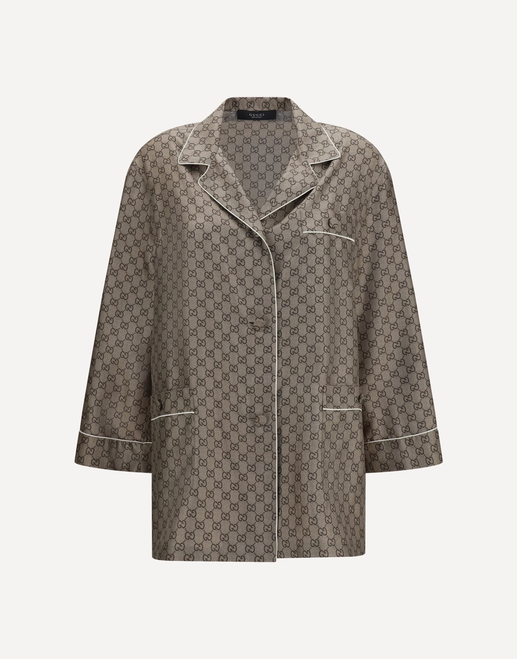 Gucci Gucci Printed Silk Twill Shirt