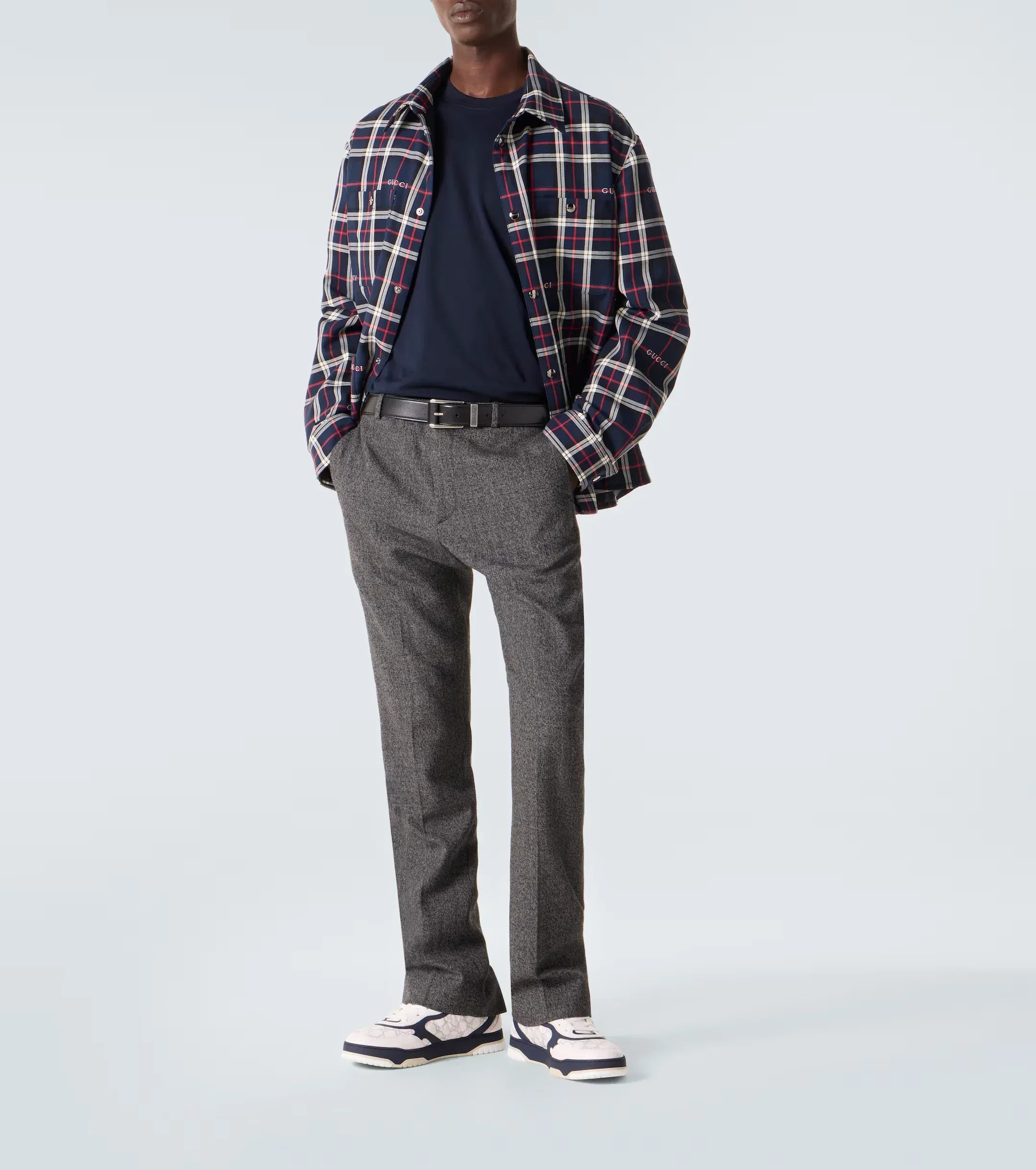 Gucci Re-Web Leather Sneakers