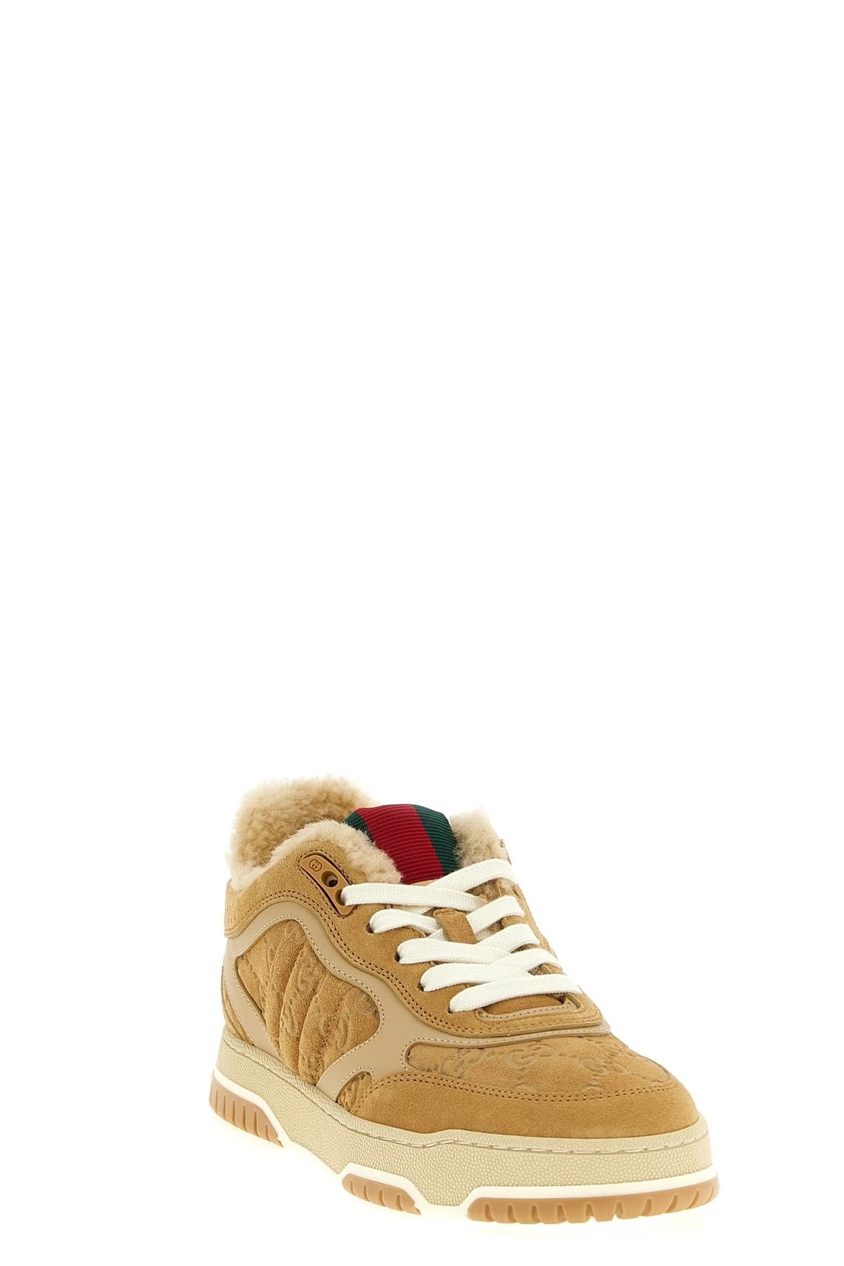 Gucci Re-Web Leren Suède Sneakers - alternate view