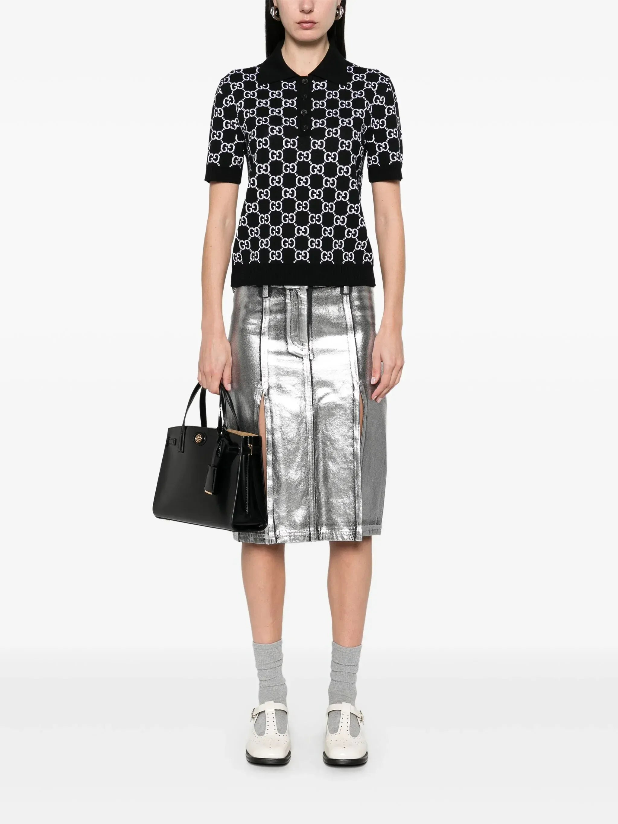 Gucci Reversible GG Jacquard Polo Top - alternate view