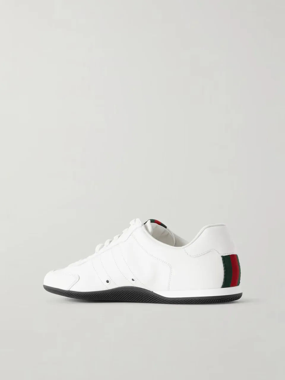 Gucci Rochelle Webbing-Trimmed Leather Sneakers