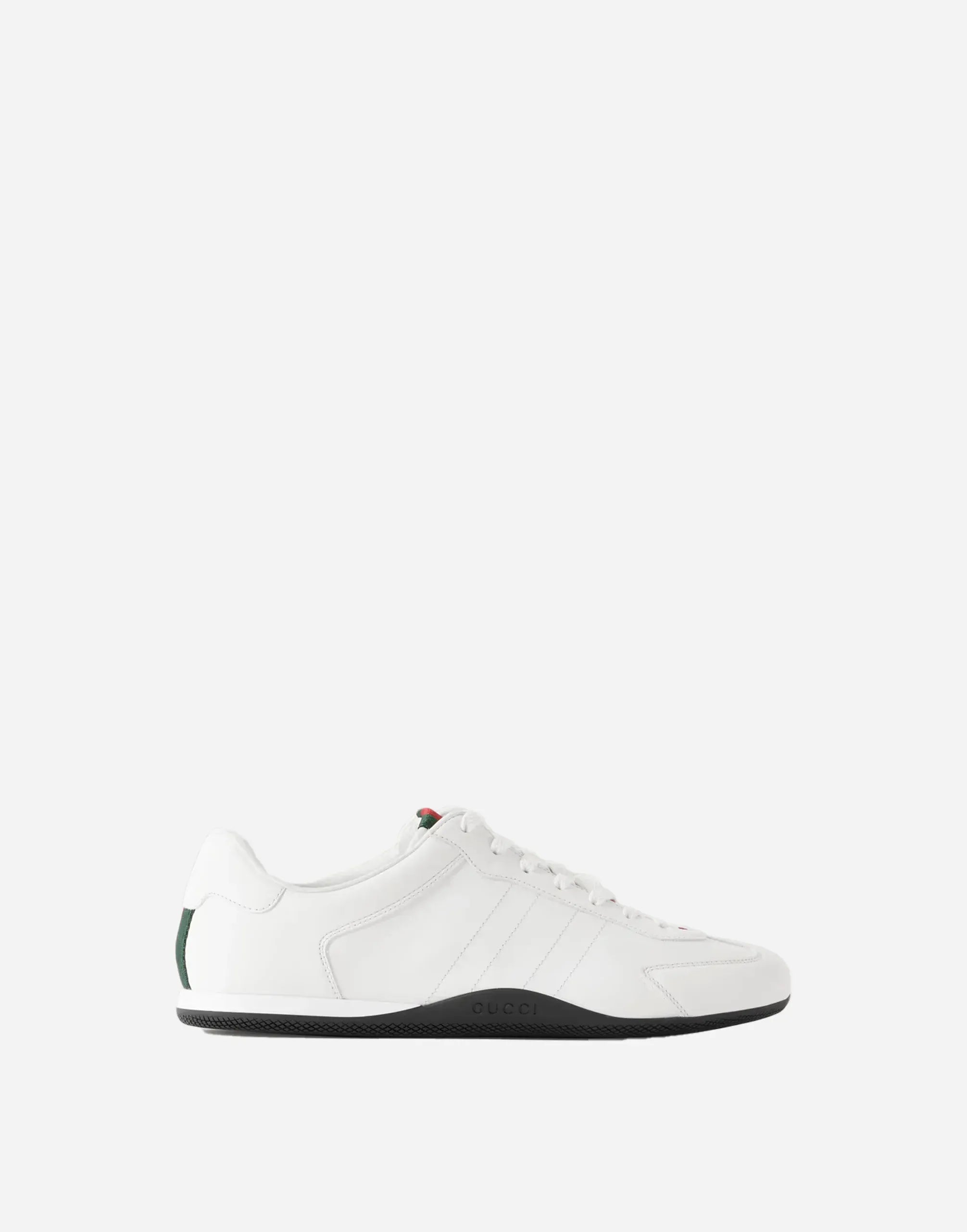 Gucci Rochelle Webbing-Trimmed Leather Sneakers
