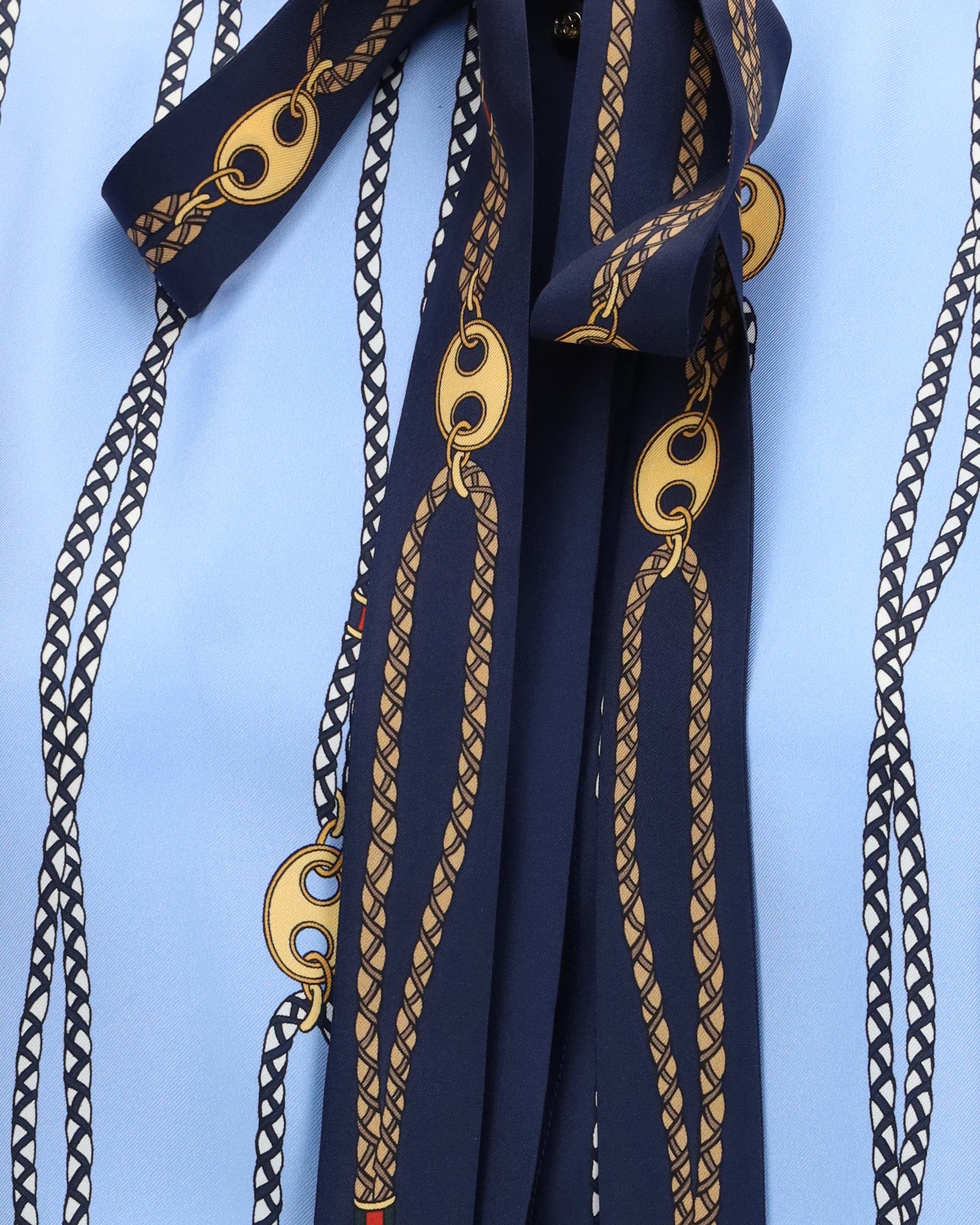 Gucci Gucci Silk Printed Long Sleeved Shirt