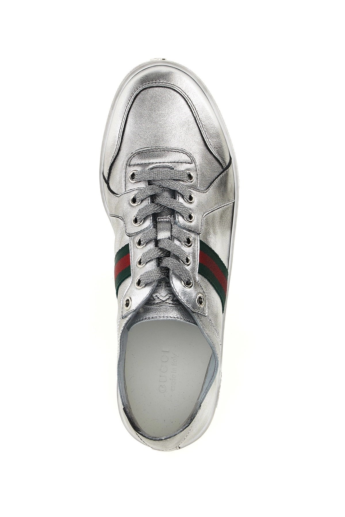Gucci Stretch Metallic Leather Sneakers