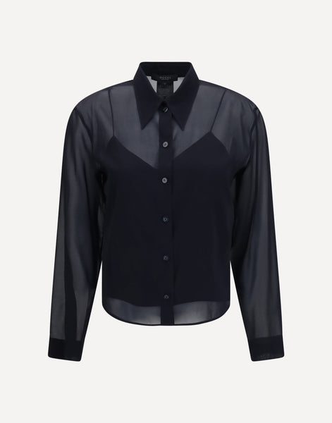 Gucci Stretch Silk Chiffon Shirt