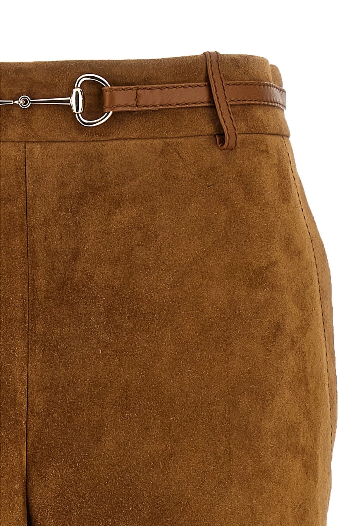 Gucci Gucci Suede Straight-Leg Pants