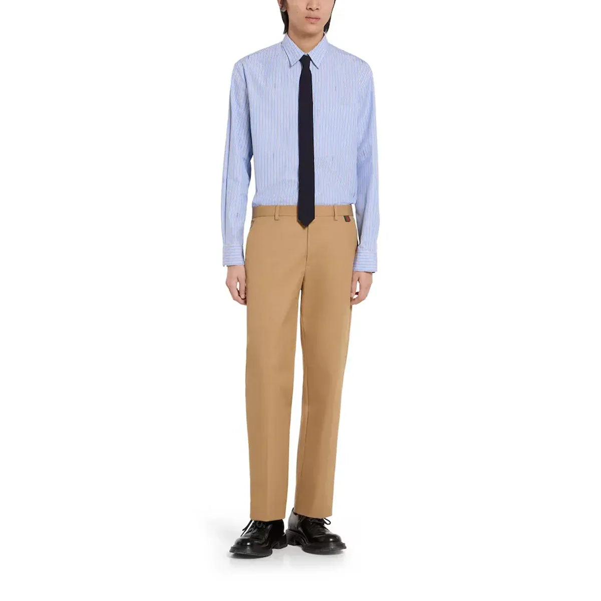 Gucci Web Detail Cotton Twill Pants
