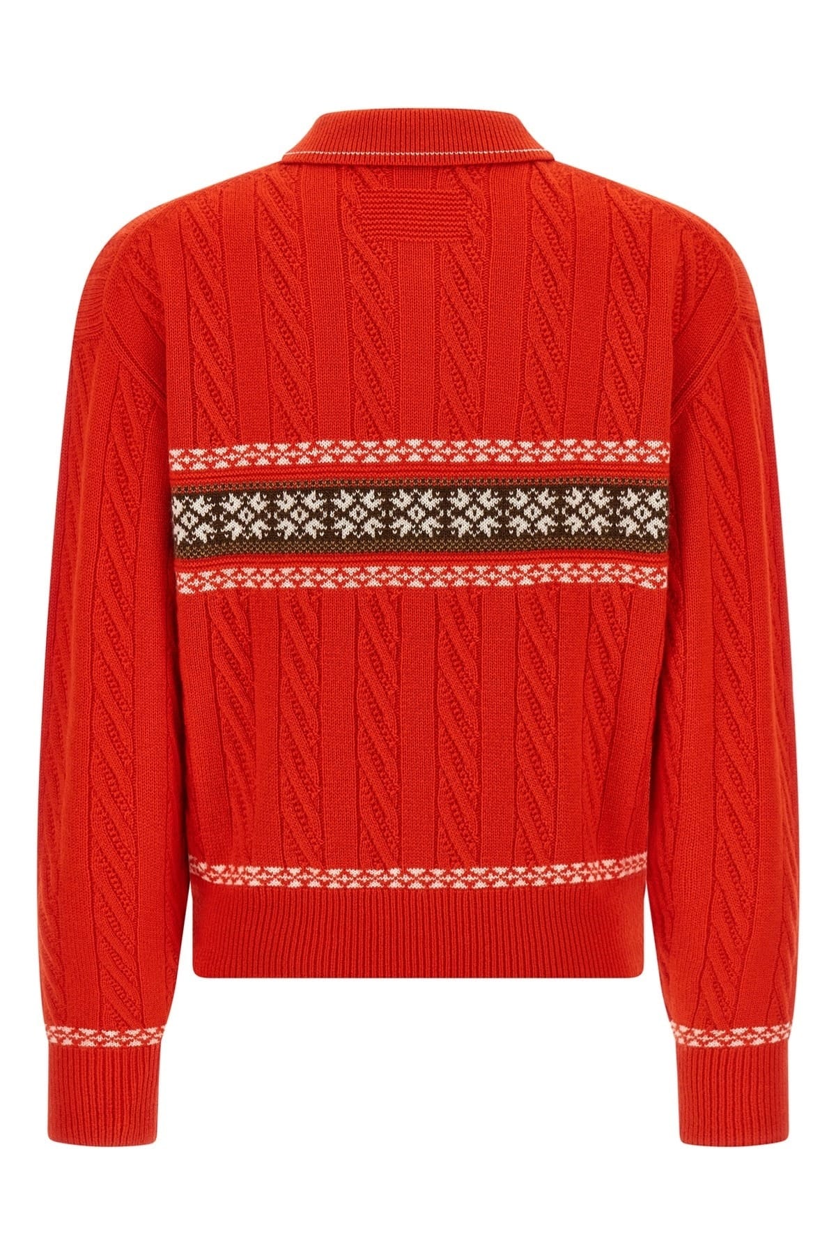 Guest in Residence Guest in Residence Cable Collegiate Polo Sweater
