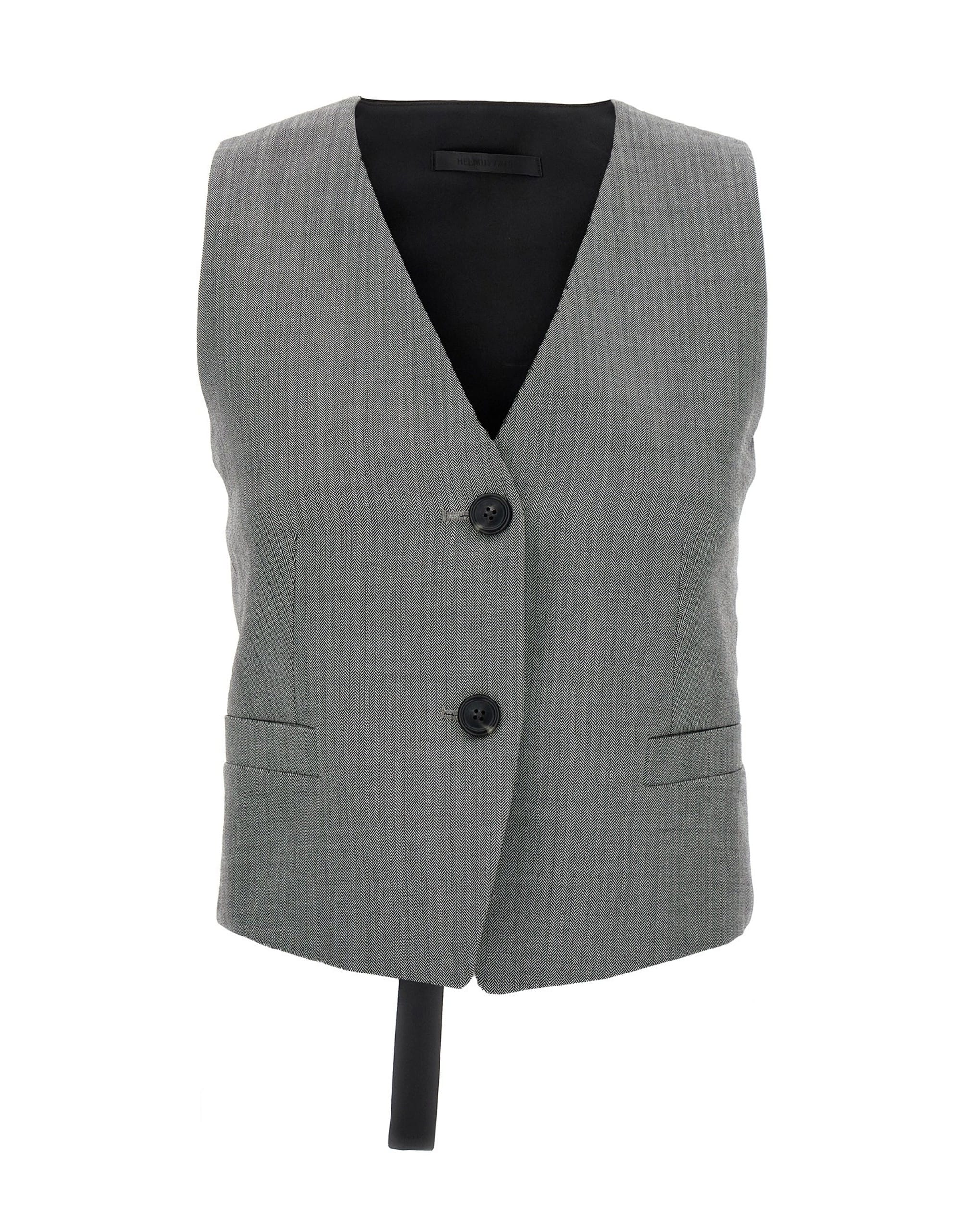 Helmut Lang Helmut Lang Chevron Wool Blend Vest