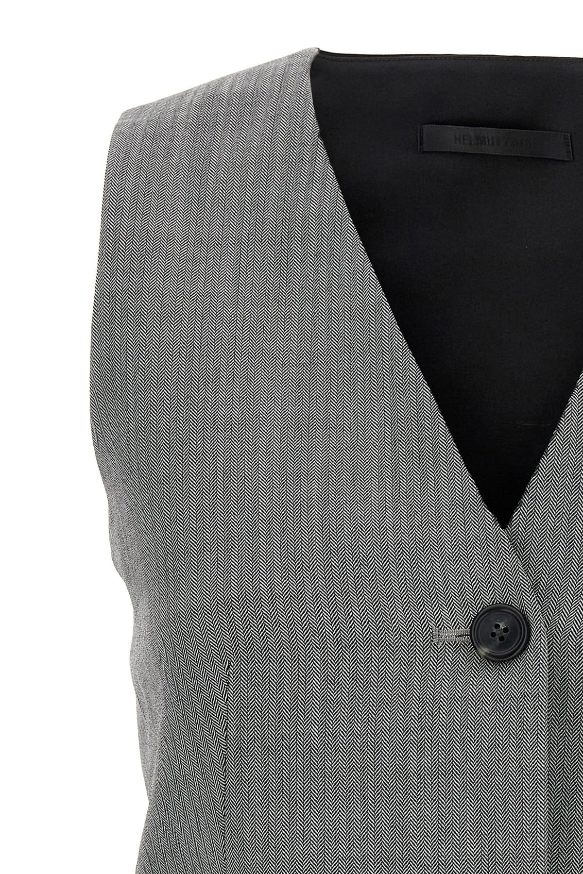Helmut Lang Helmut Lang Chevron Wool Blend Vest