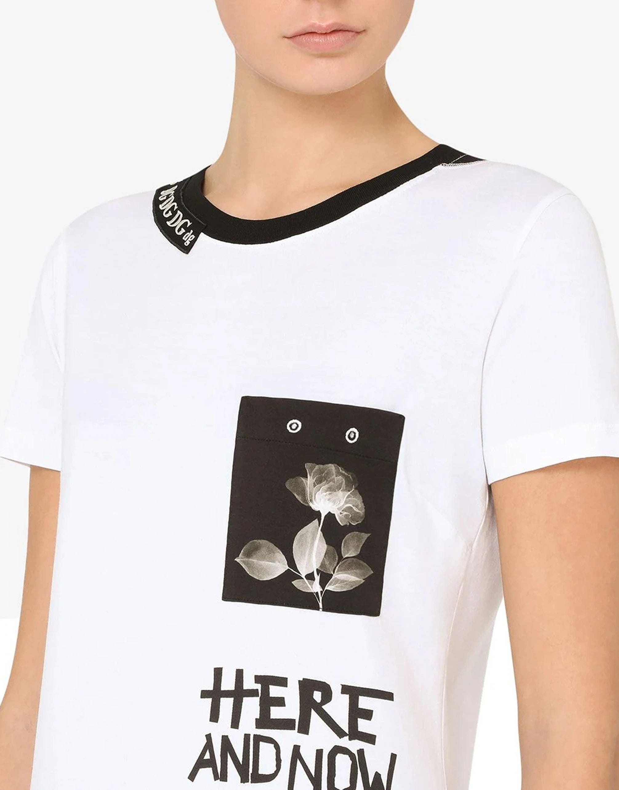 Dolce & Gabbana Here And Now Slogan-Print T-shirt