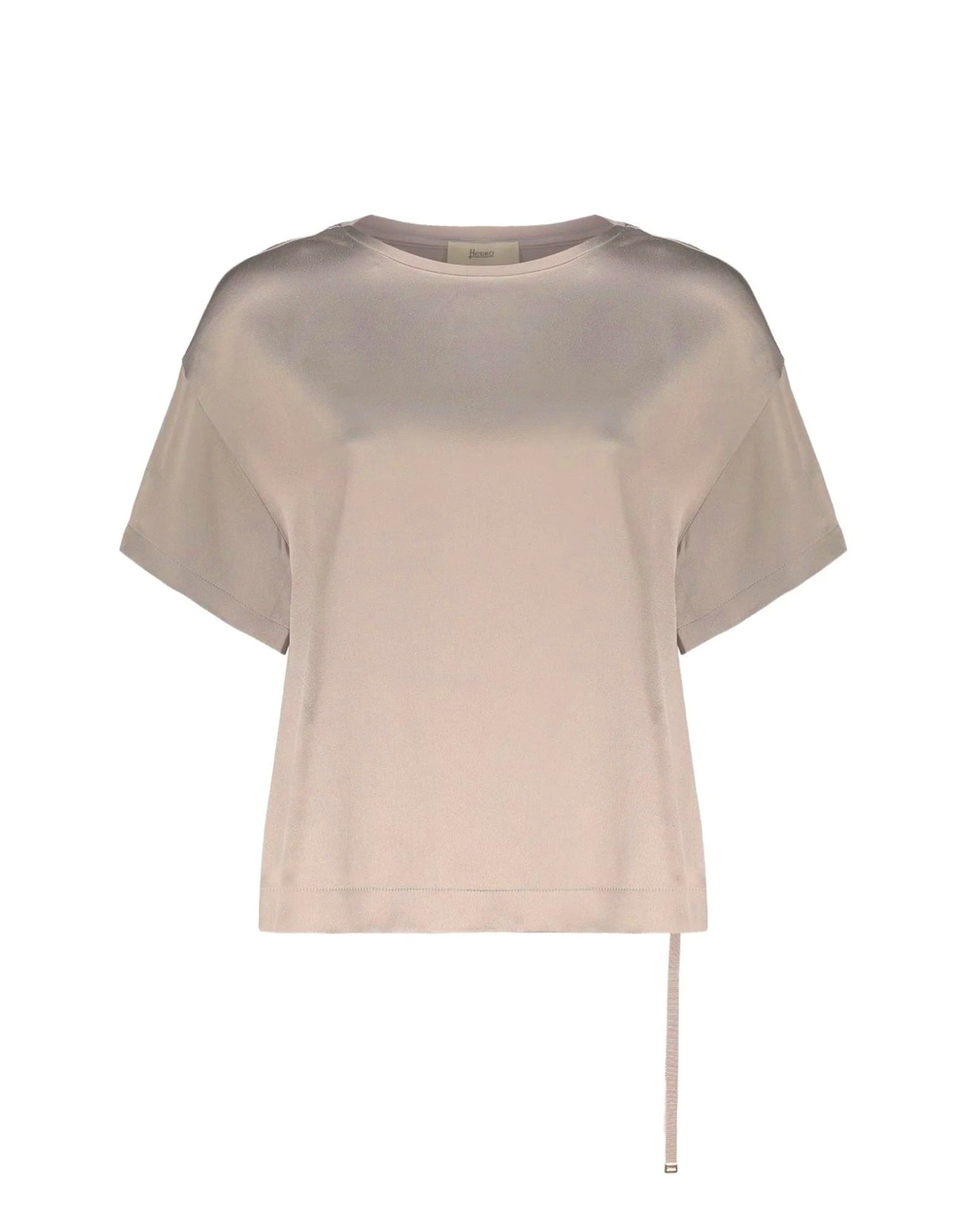 Herno Asymmetric Short-Sleeve Blouse