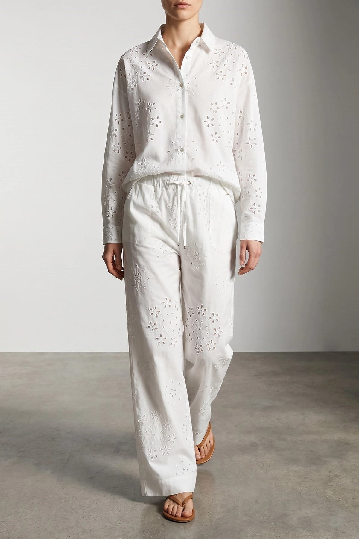 Herno Broderie Anglaise Pants - alternate view