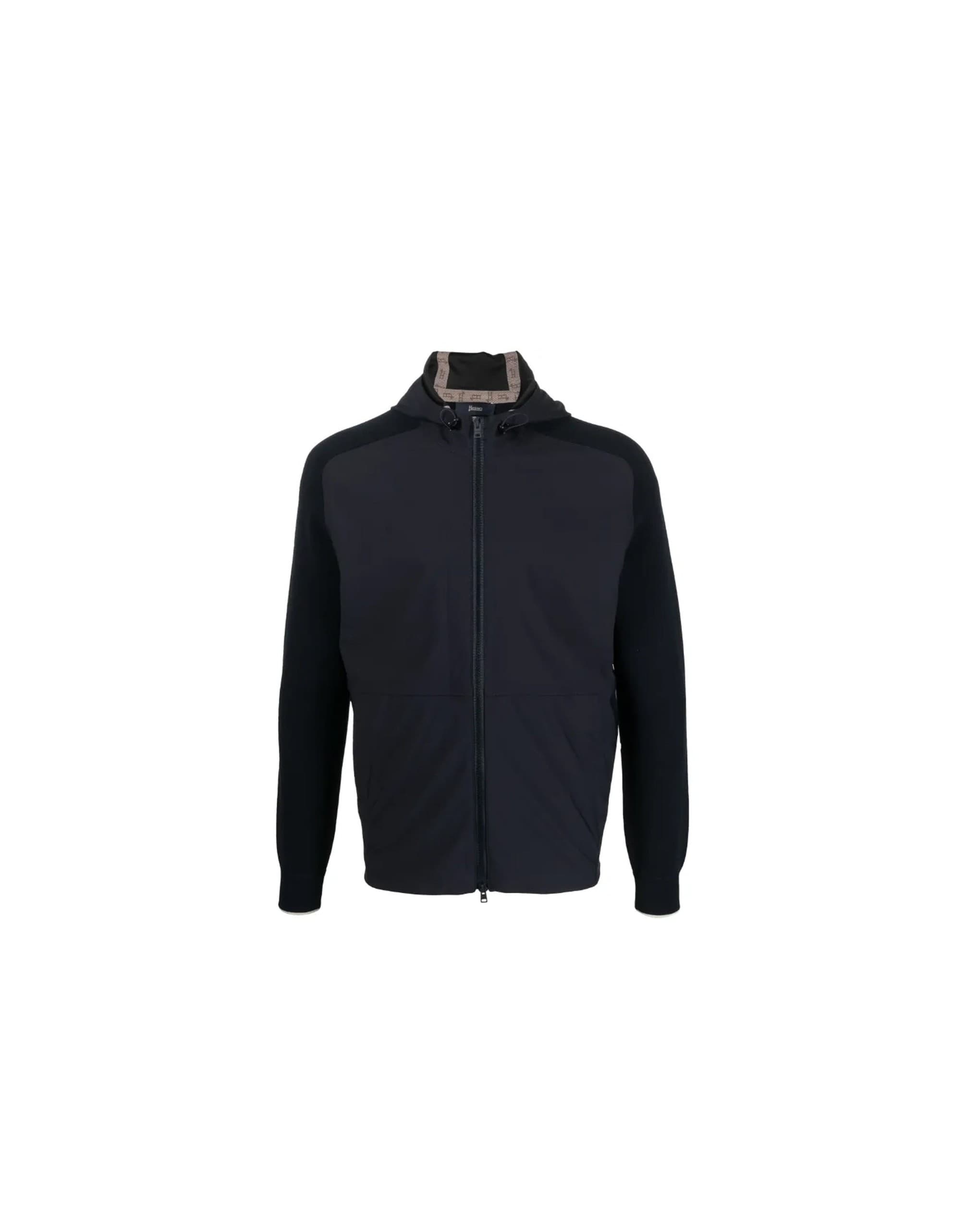 Herno Herno Knit-Sleeve Hooded Jacket