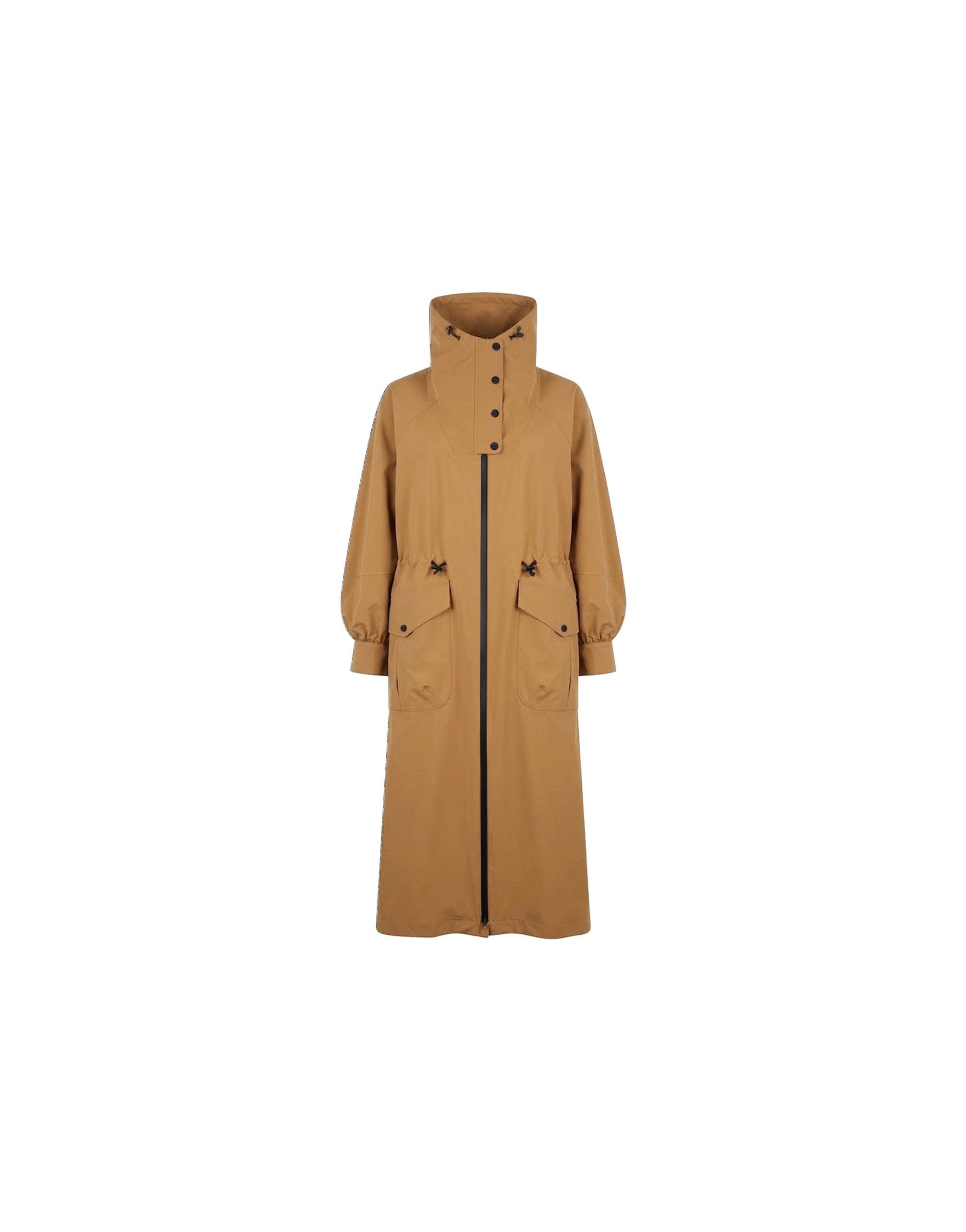 Herno Long Funnel-Neck Trench Coat