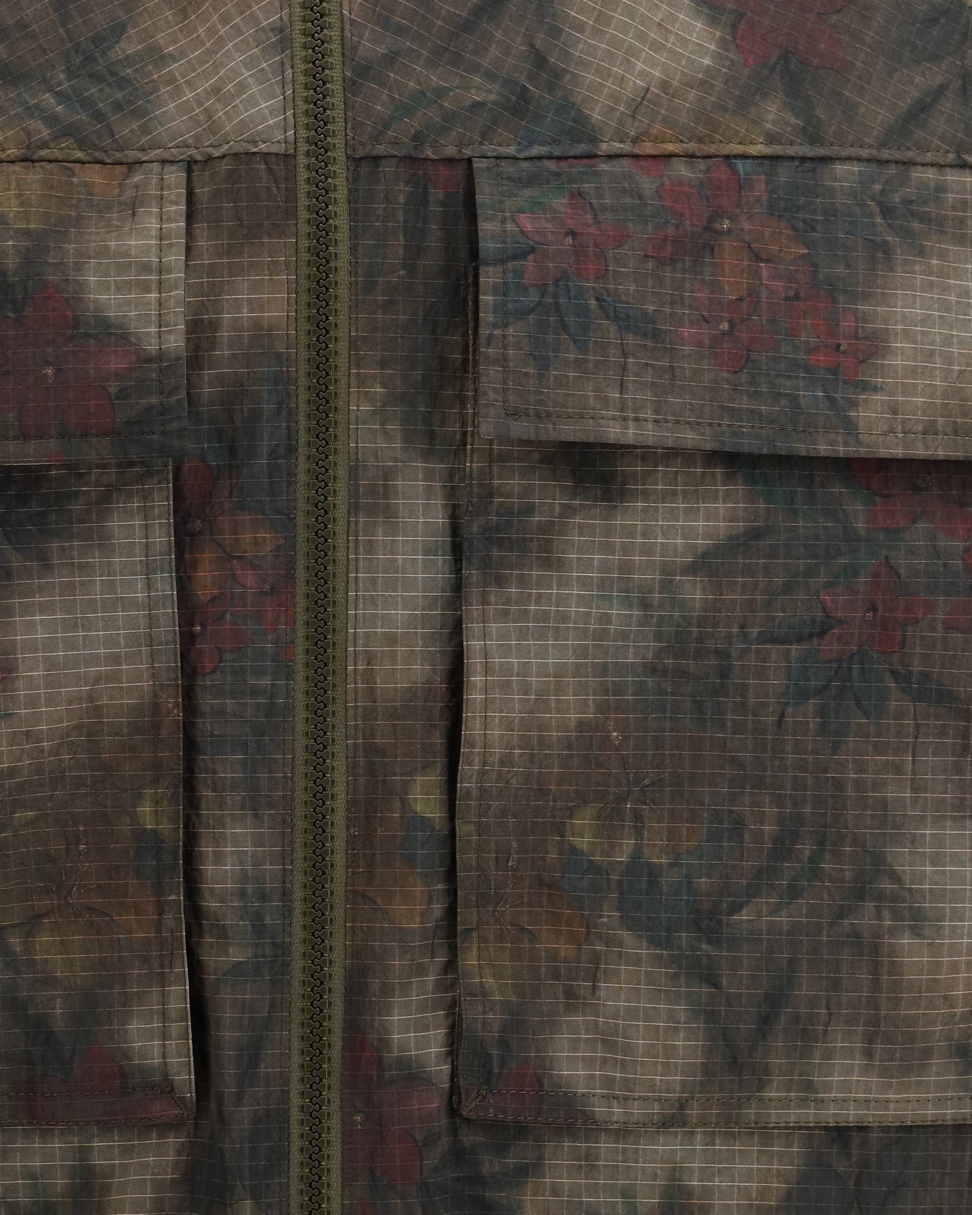 Herno Ripstop Parka With Tropical Pattern
