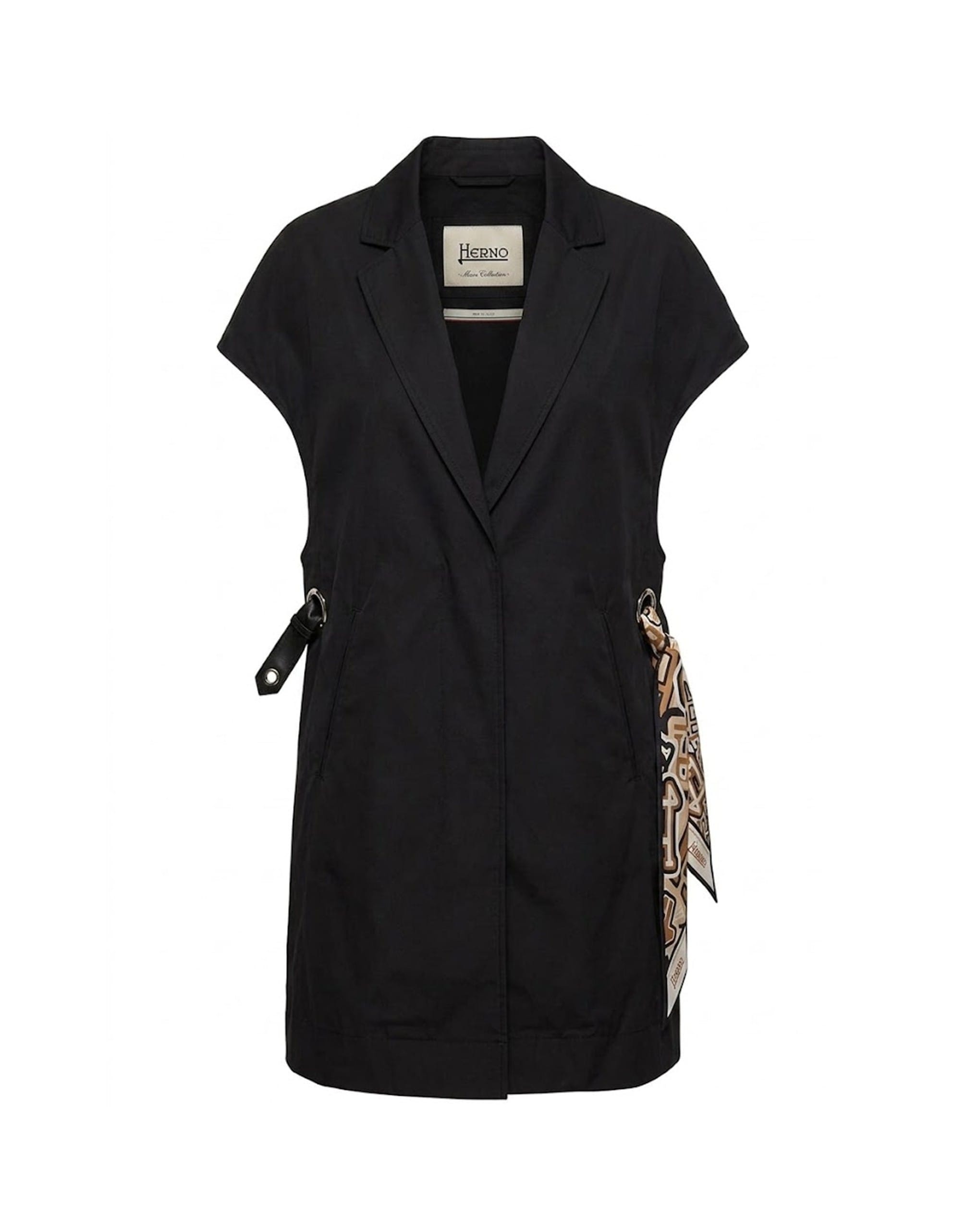 Herno Herno Sleeveless Blazer Dress With Foulard Detail
