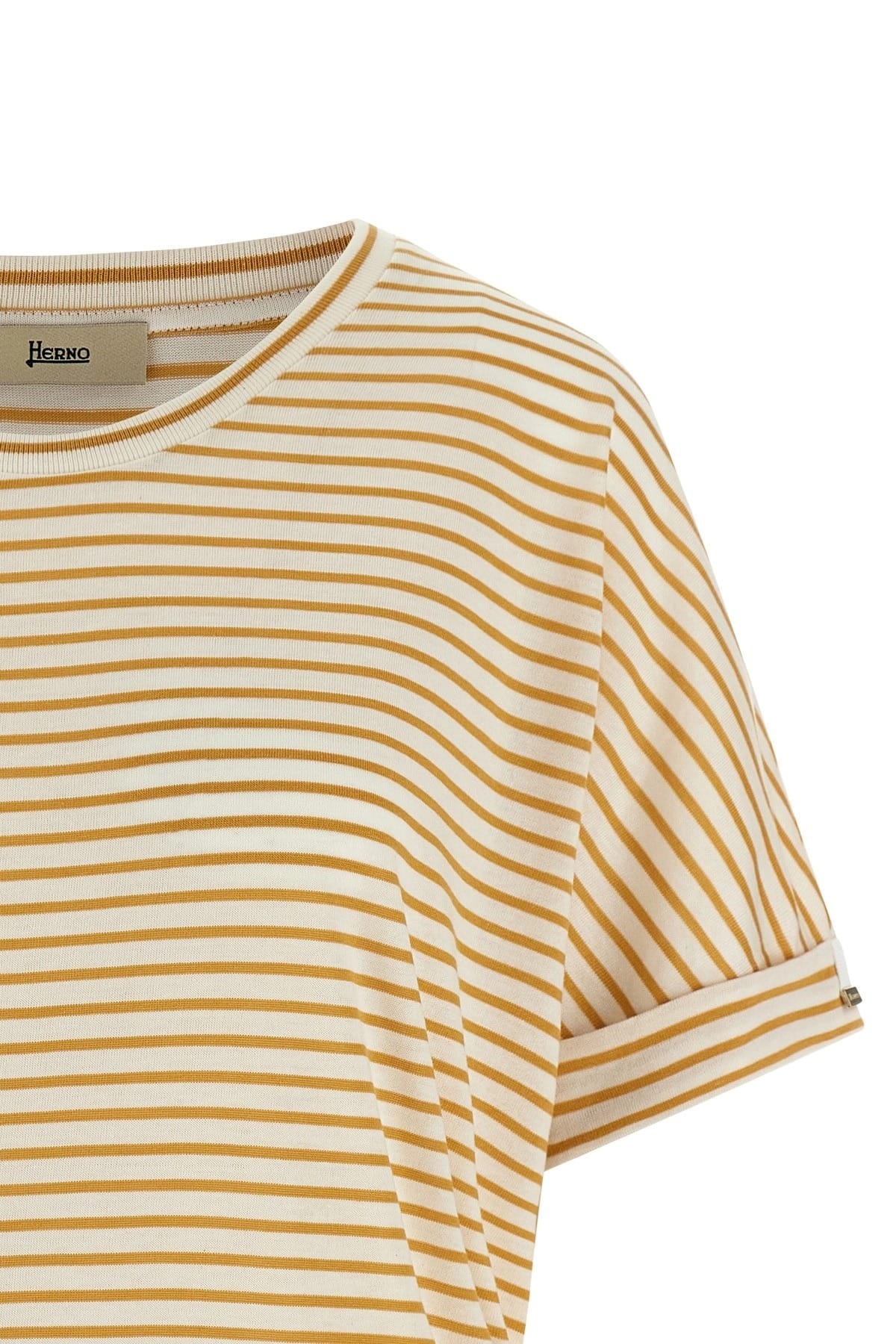 Herno Herno Striped Lyocell Cotton T-Shirt