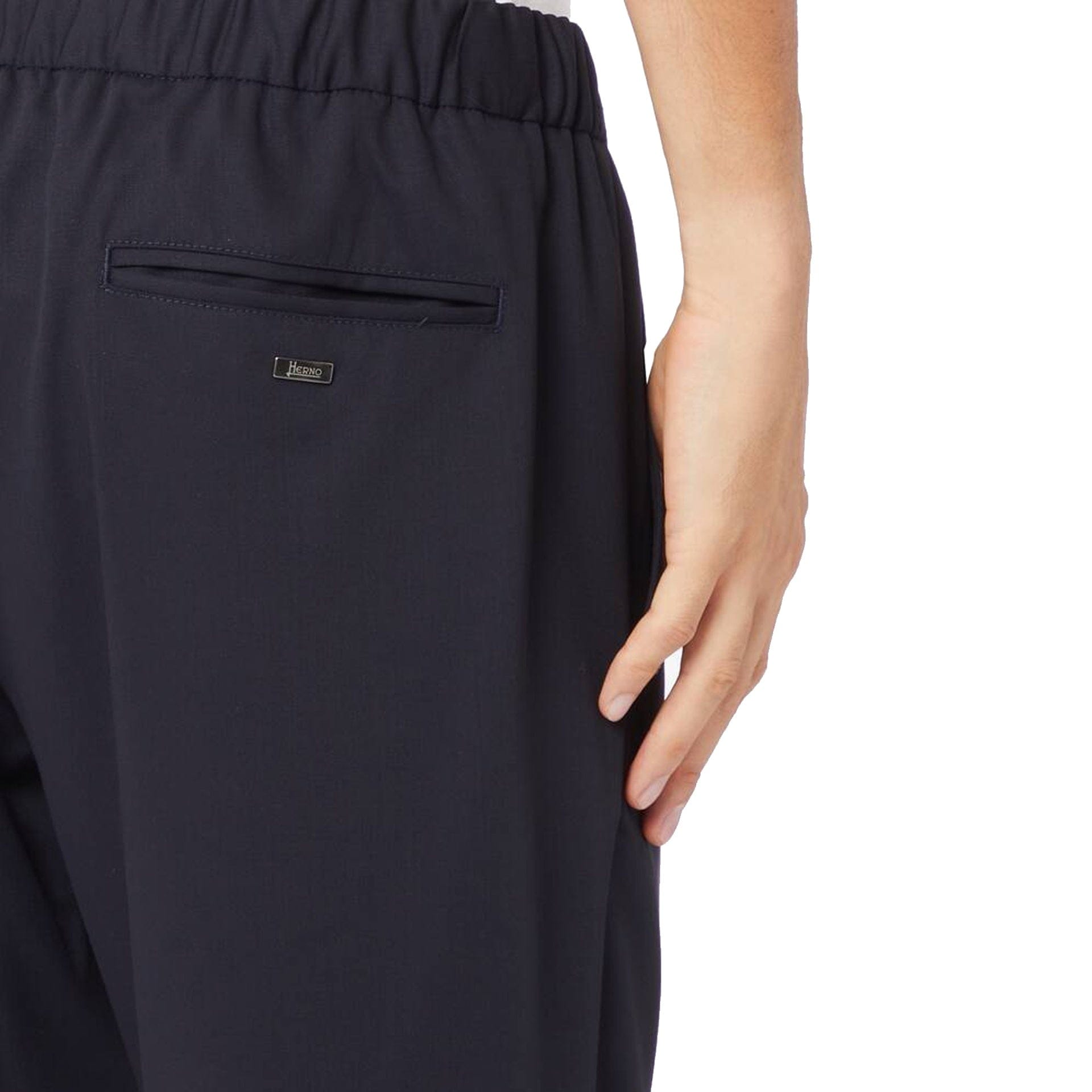 Herno Virgin Wool Drawstring Casual Trousers