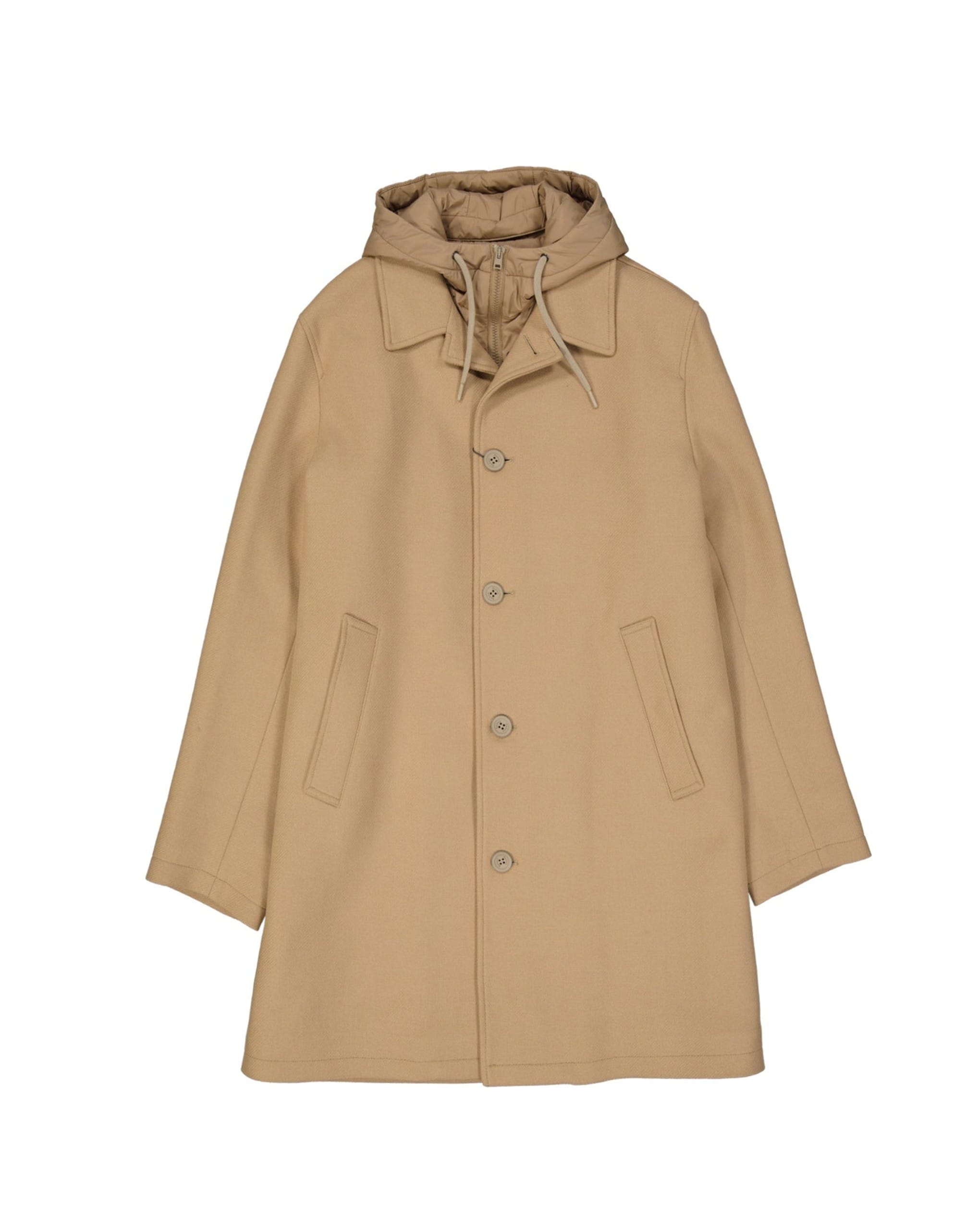 Herno Wool Coat With Detachable Collar