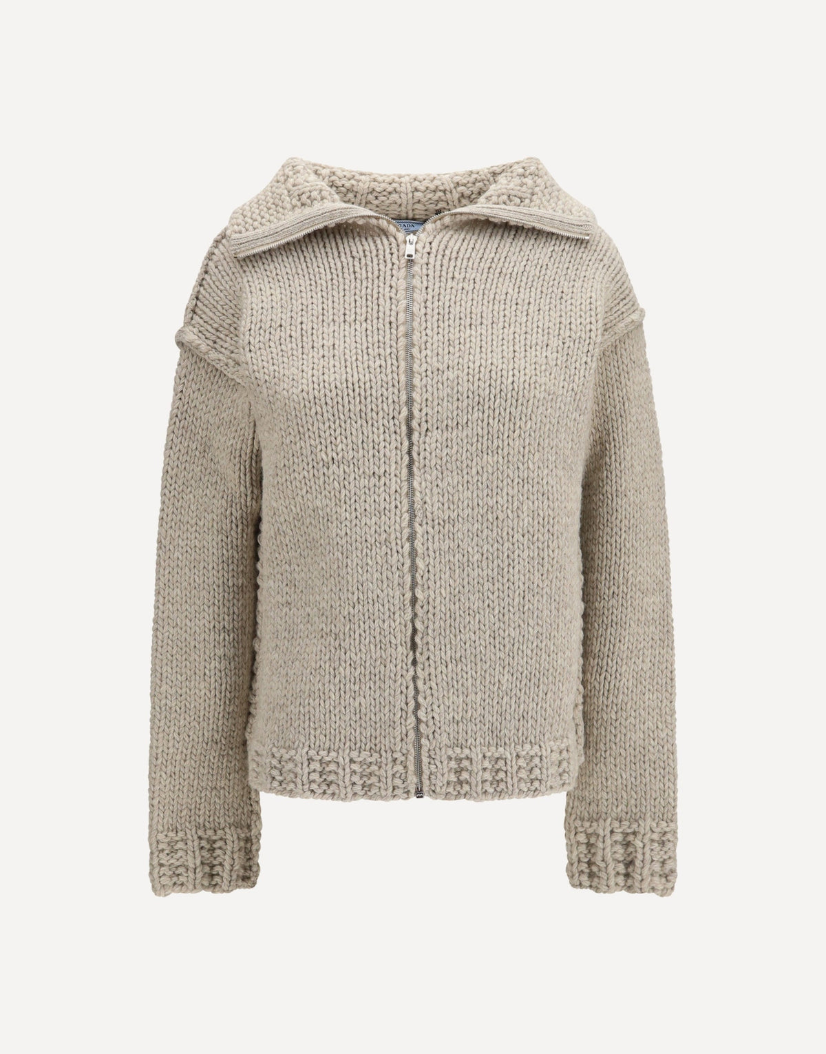 Prada Wool Zip Cardigan