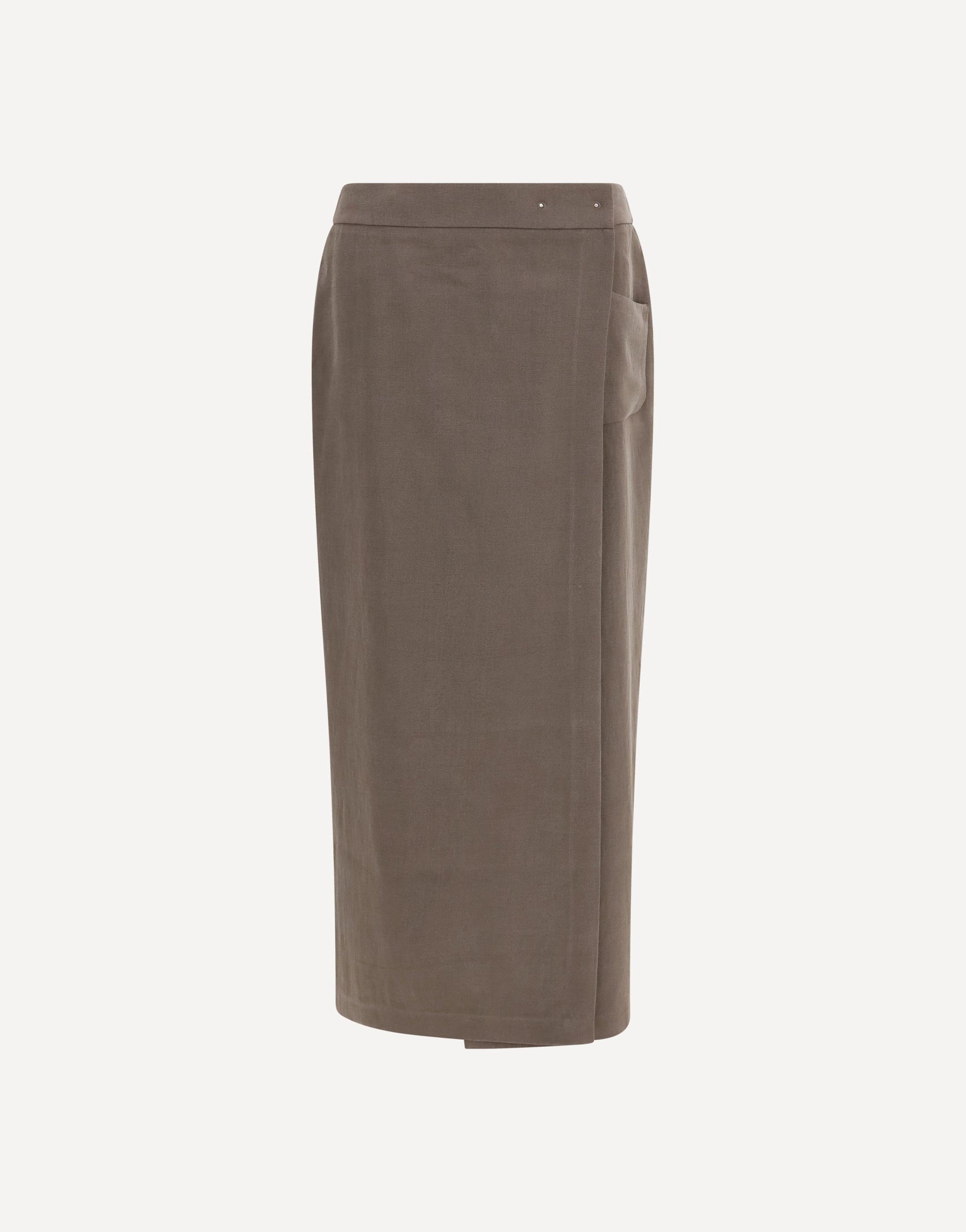 Giorgio Armani Silk Wool Wrap Long Skirt