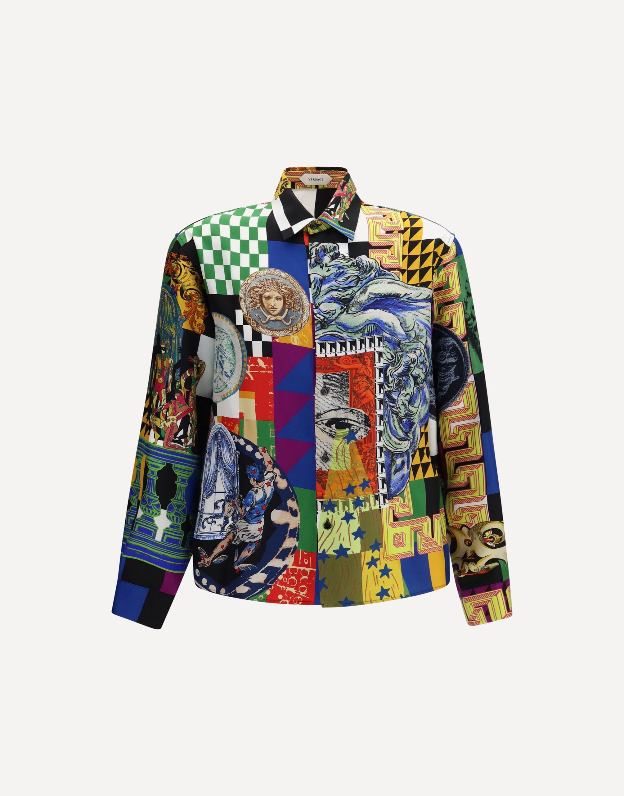 Versace Medusa Print Silk Twill Shirt