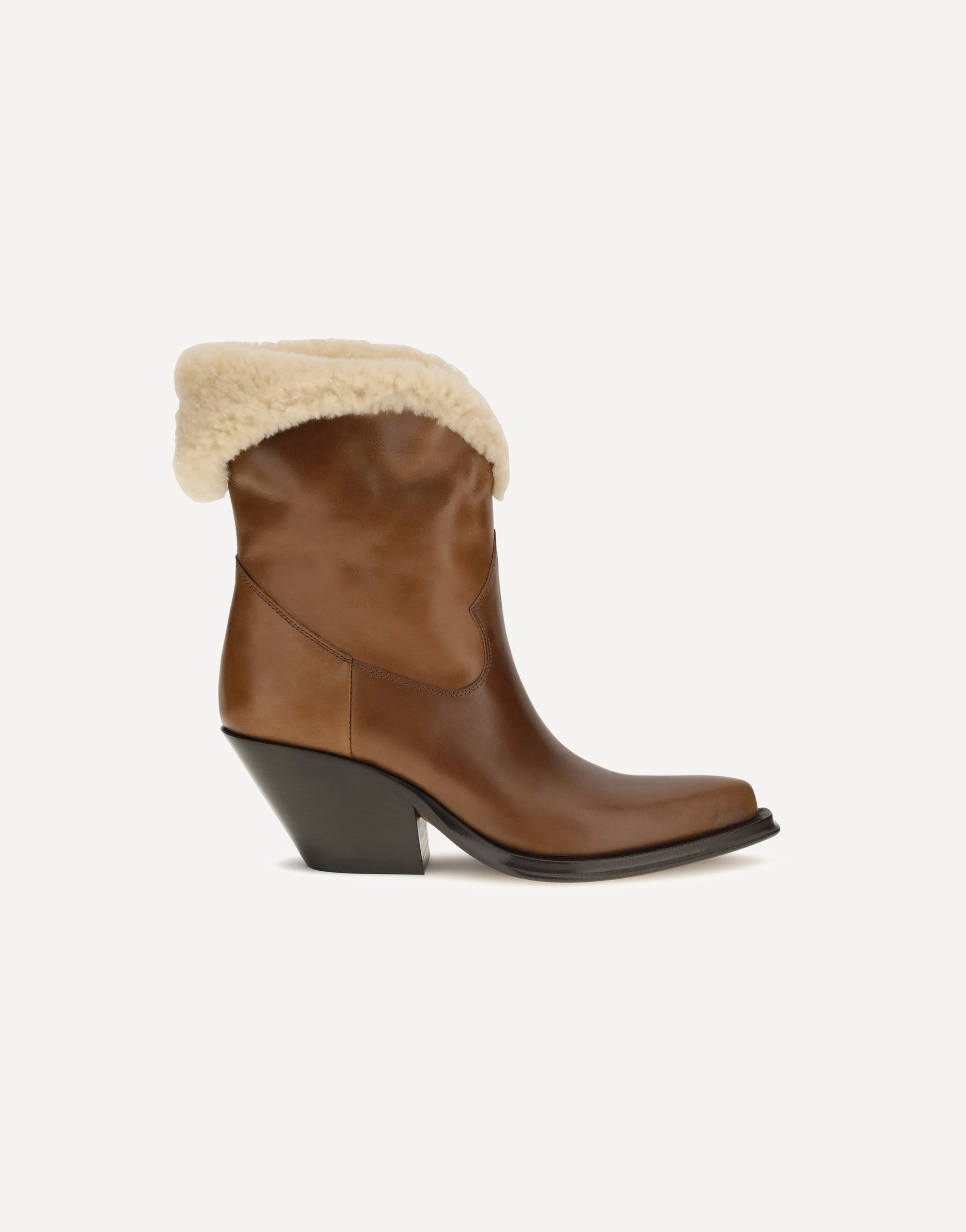 Chloé Azelan Fur-Lined Ankle Boots