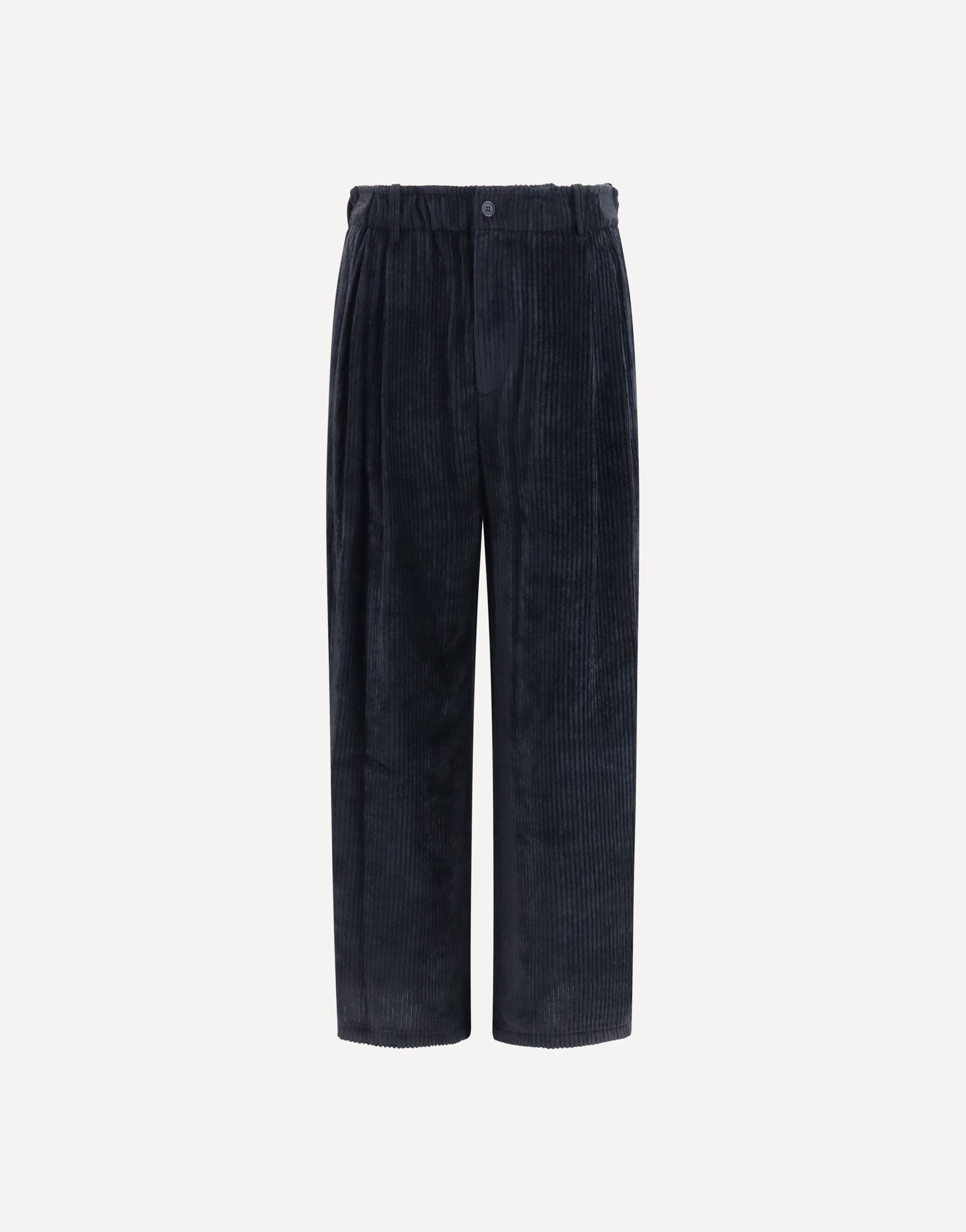 Giorgio Armani Wide-Leg Ribbed Viscose Velvet Pants