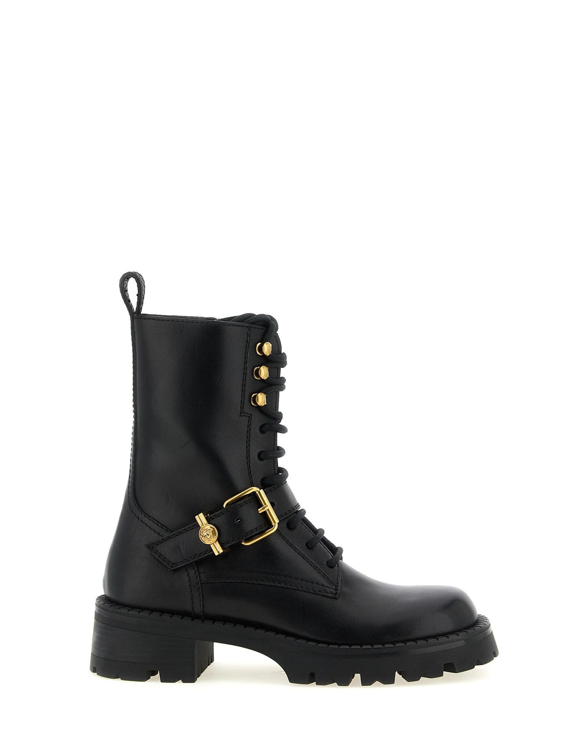 Versace Medusa Buckle Ankle Boots