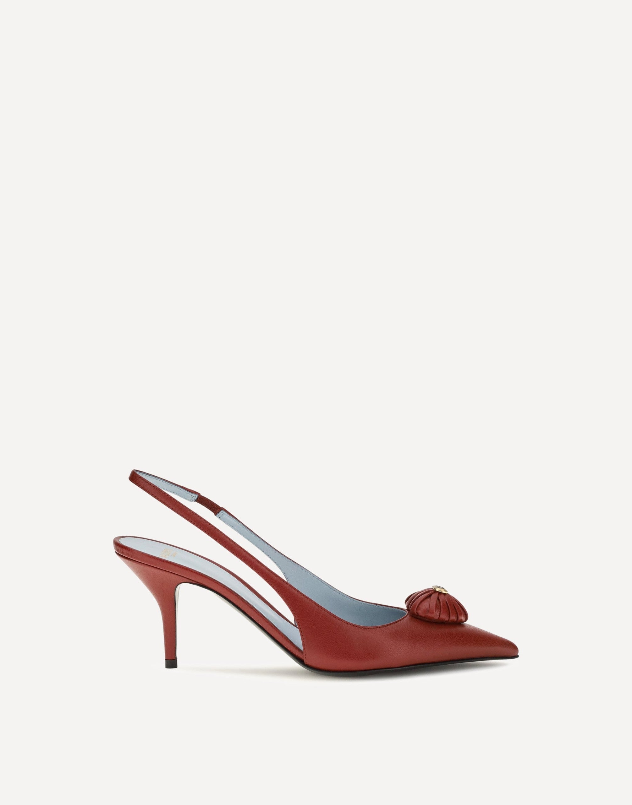 Valentino Garavani Coeur Royal Slingback Leather Pumps