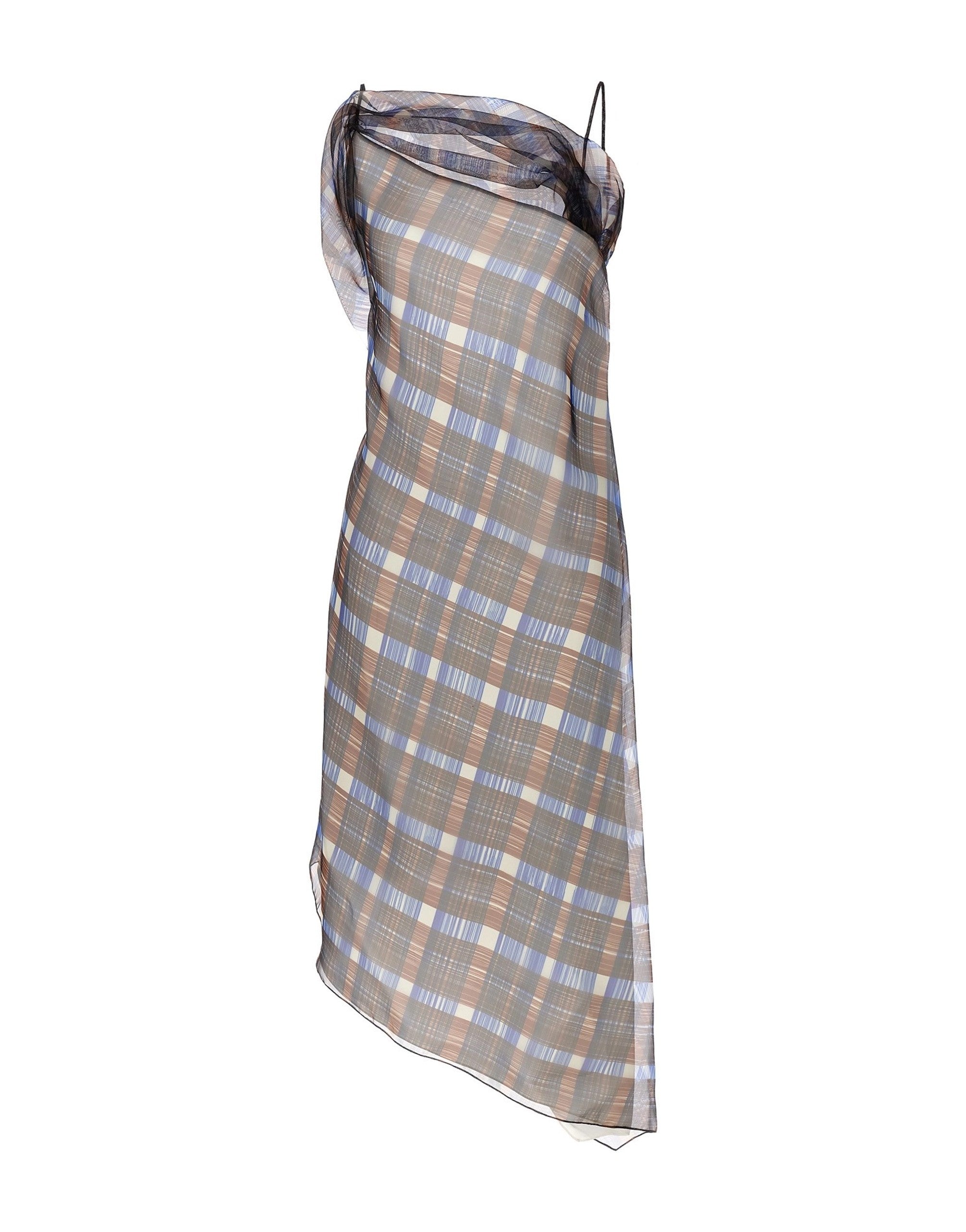 Ferragamo Asymmetrical Check Print Dress