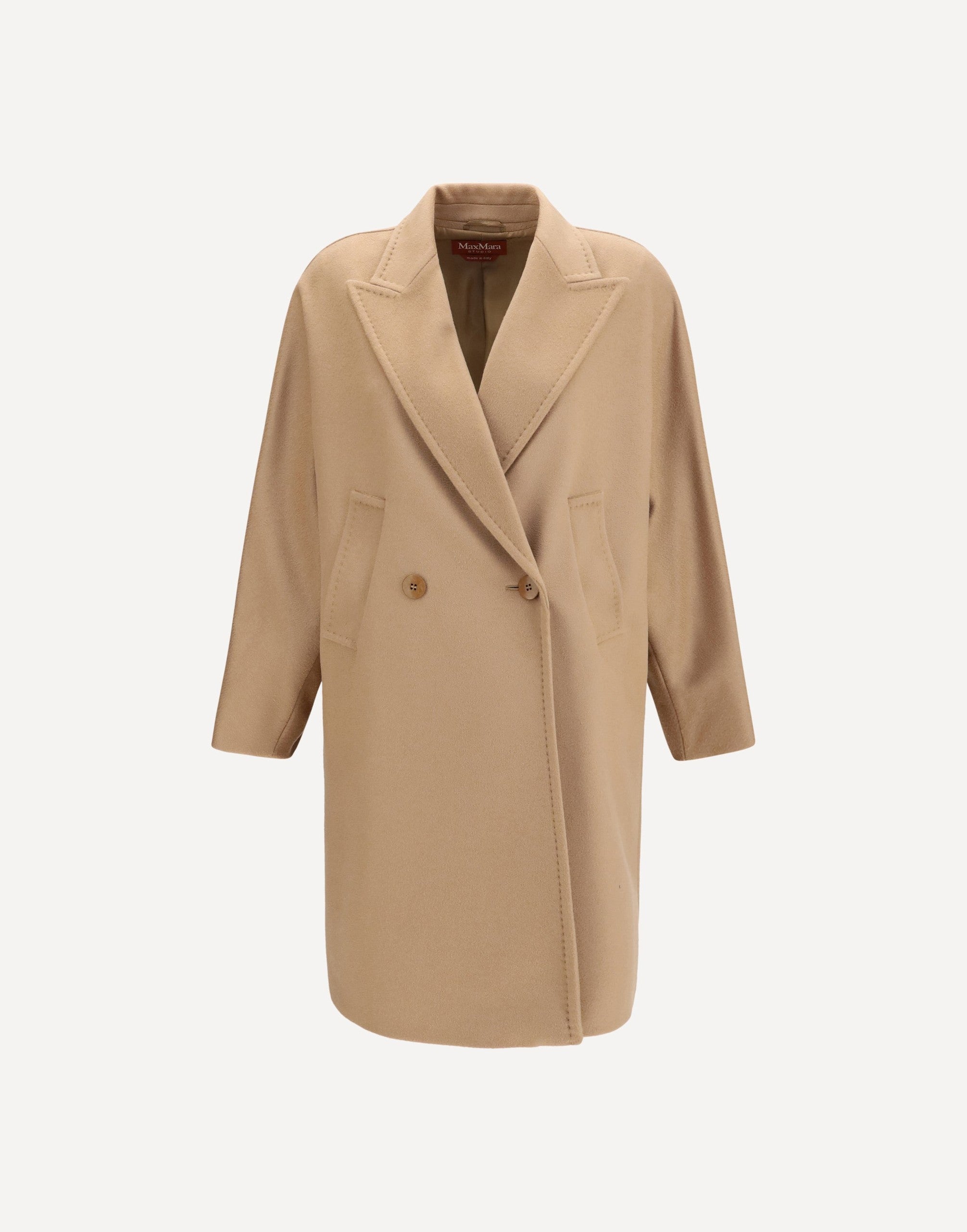 Max Mara Double Breasted Wool Drap Coat