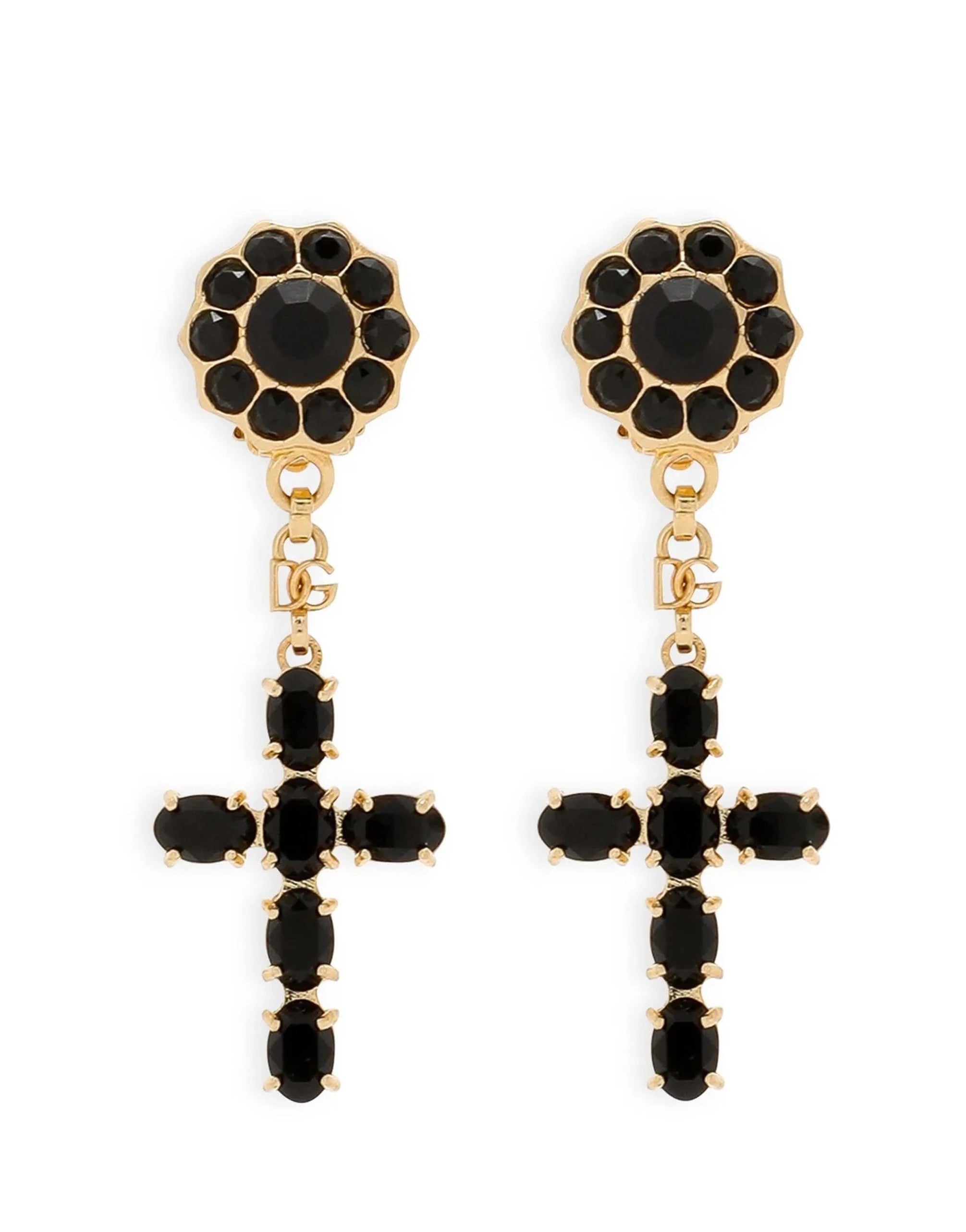 Dolce & Gabbana Cross Pendant Earrings