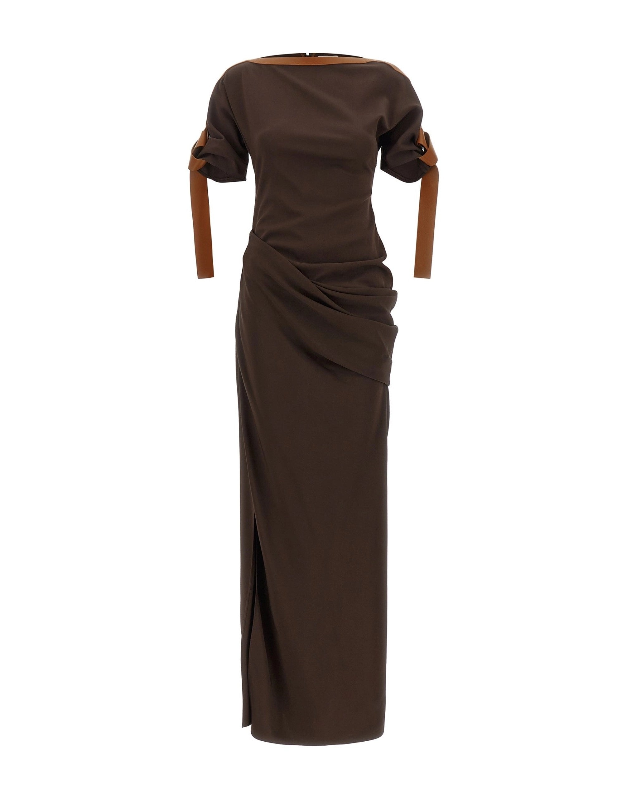 Ferragamo Dress With Leather Straps