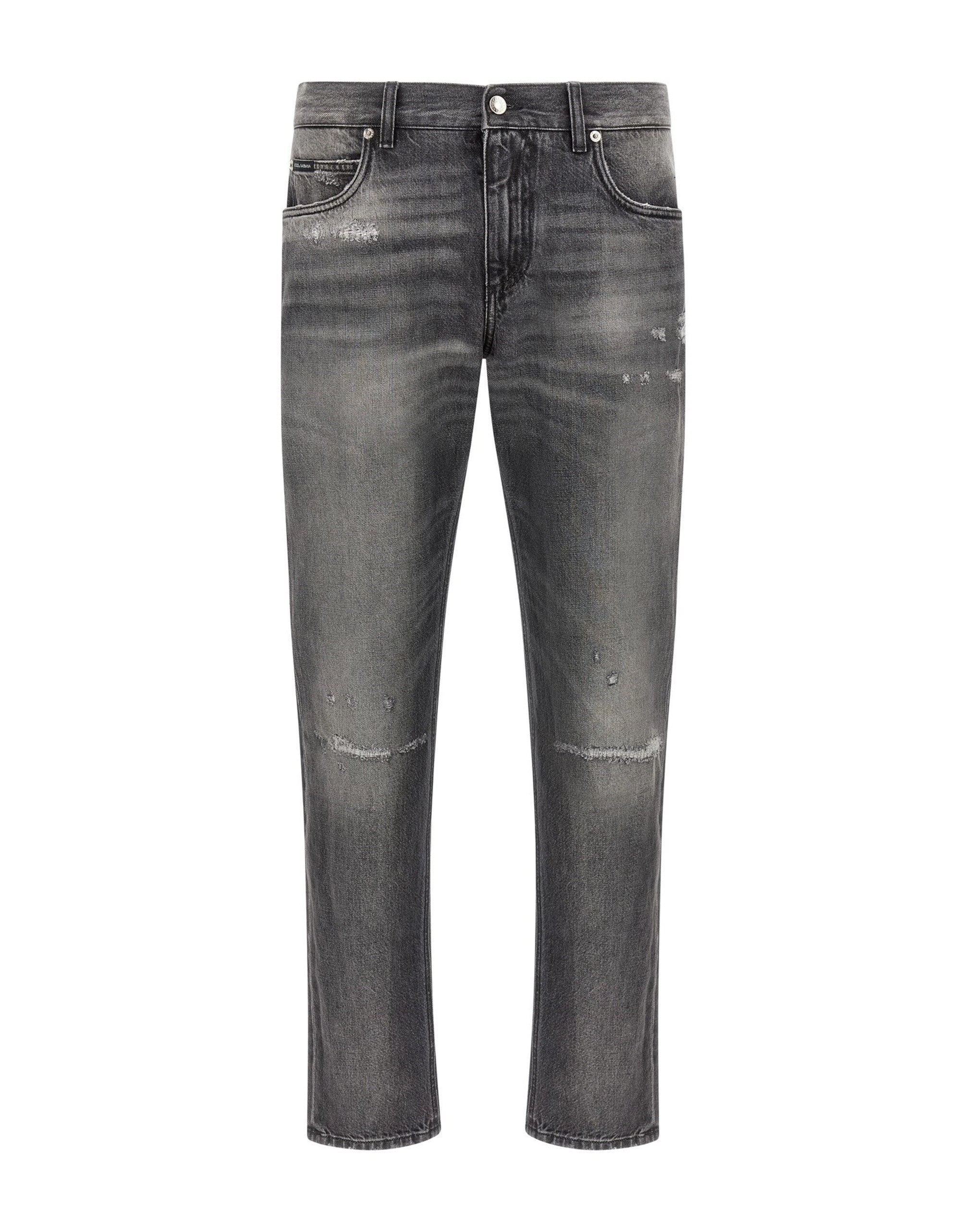 Dolce & Gabbana Grey Distressed Jeans