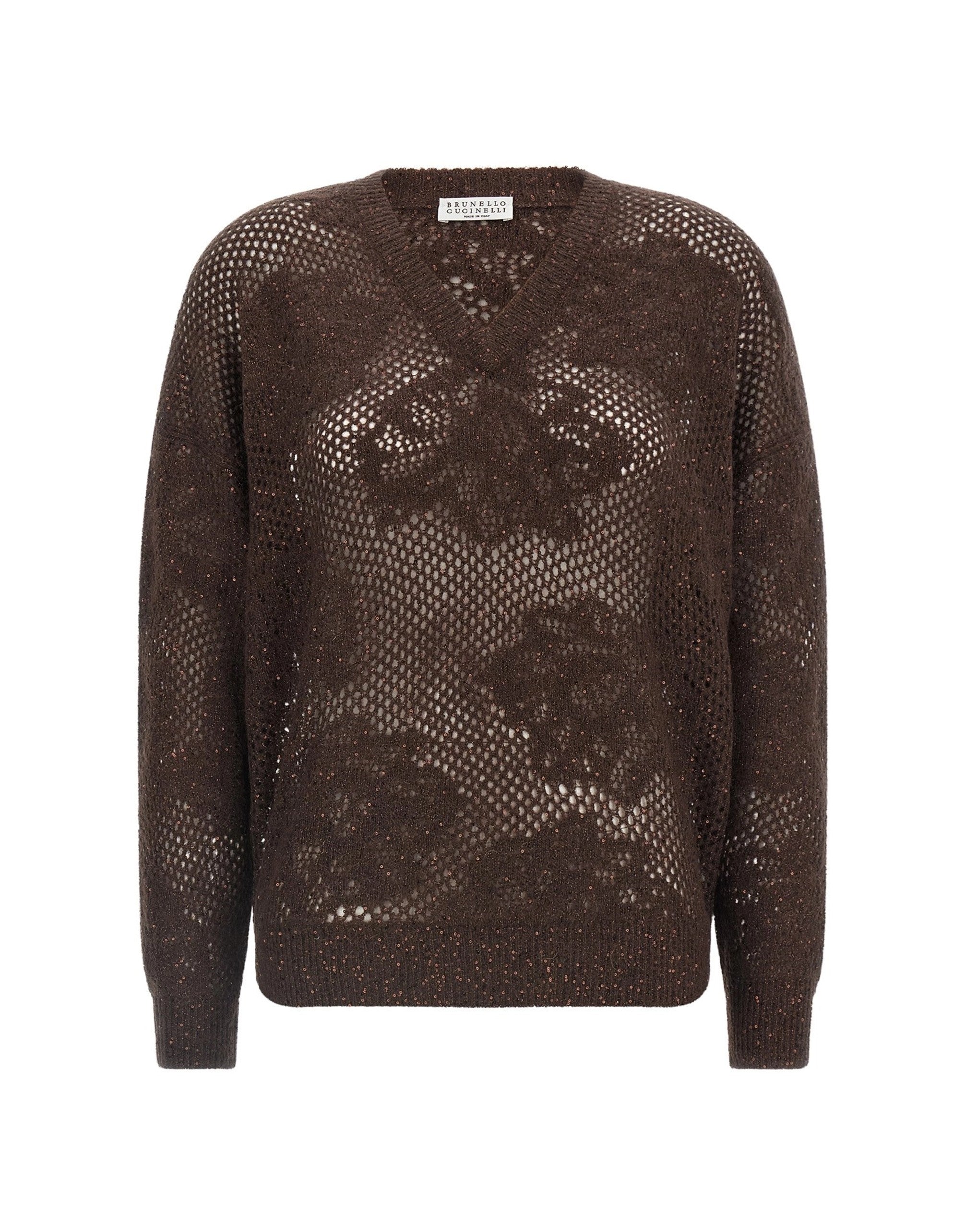 Brunello Cucinelli Flower Lace Sweater