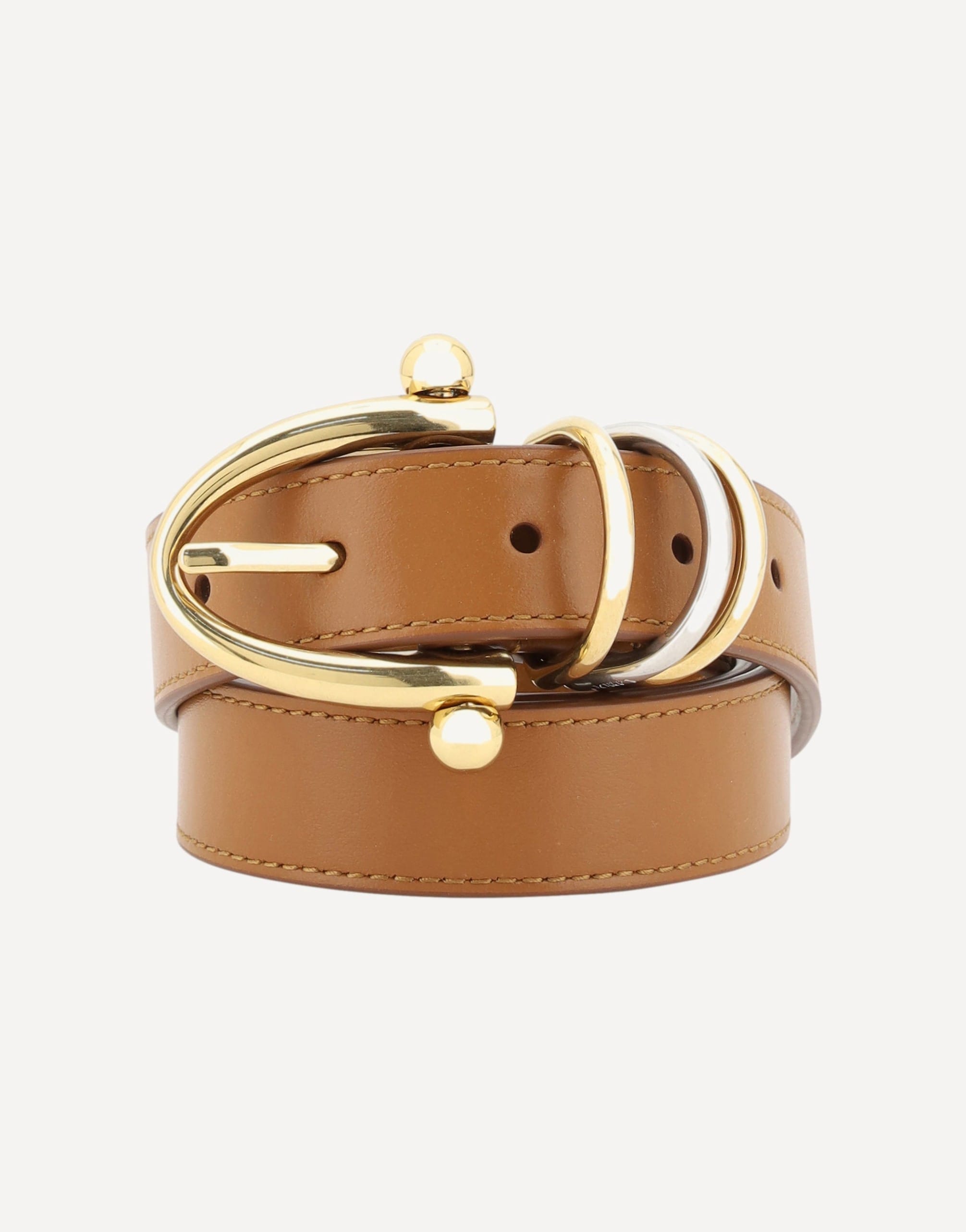 Leather Bracelet Belt With Brass Details