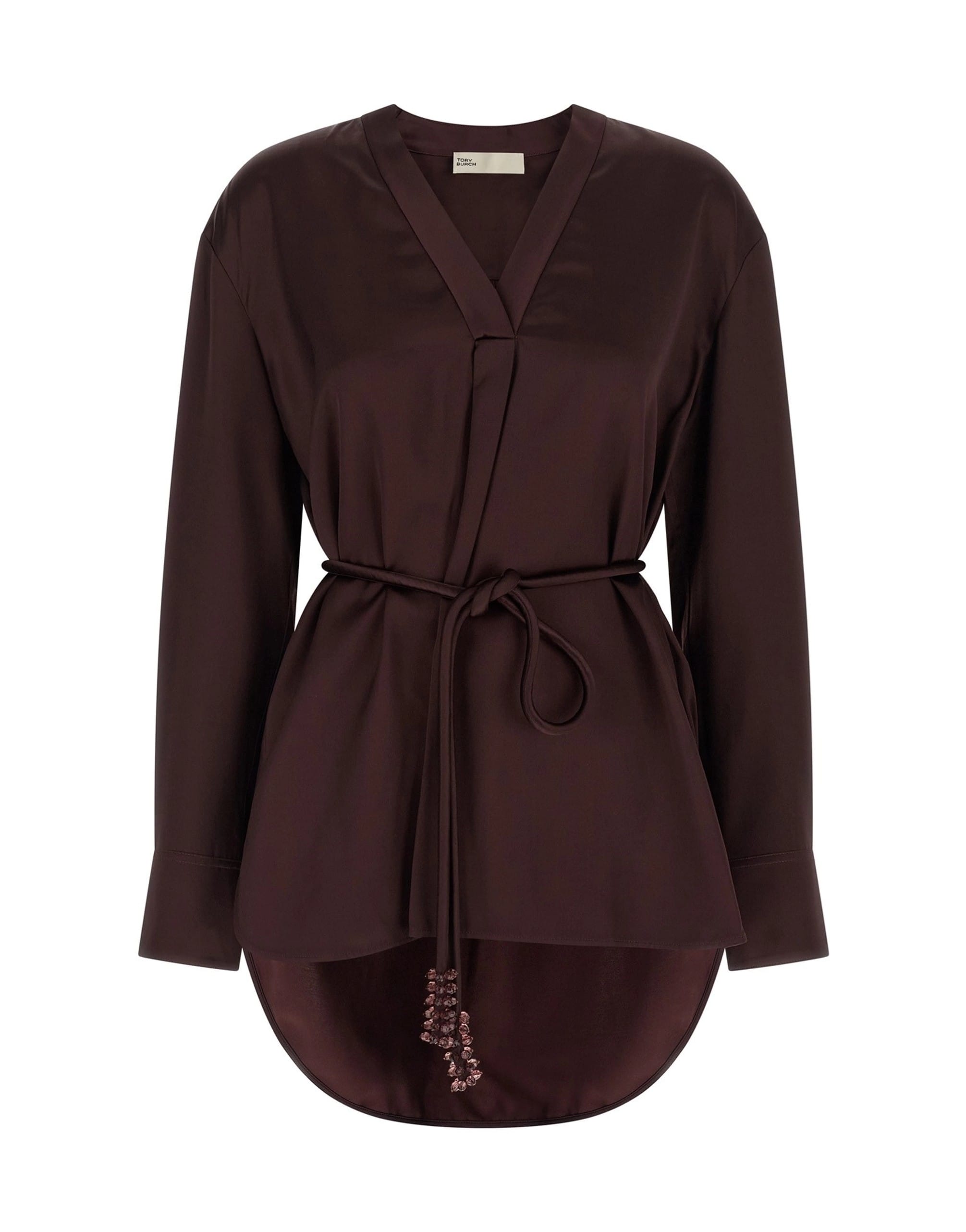 Tory Burch Bordeaux Satin Blouse