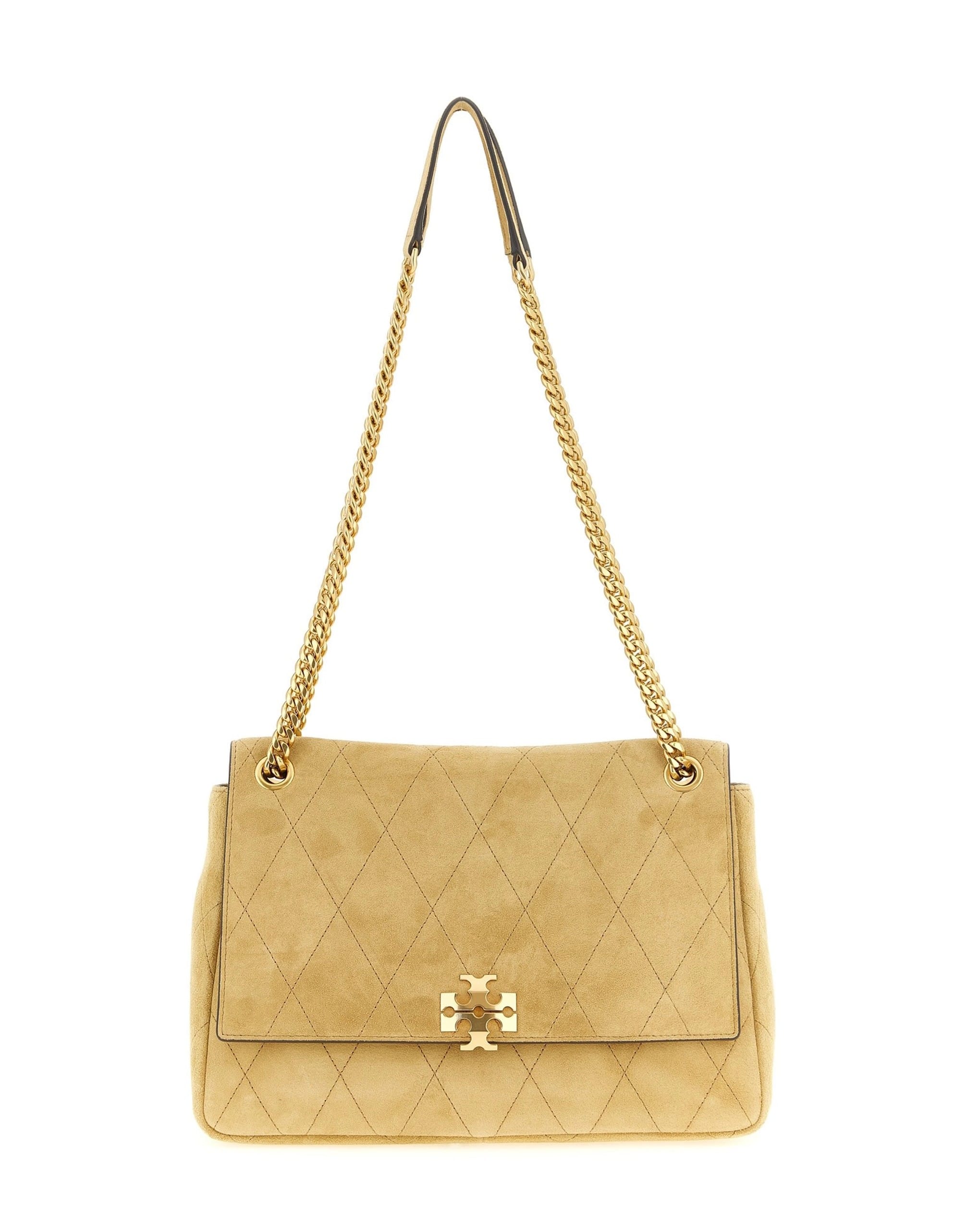 Tory Burch Charlie Medium Suede Shoulder Bag